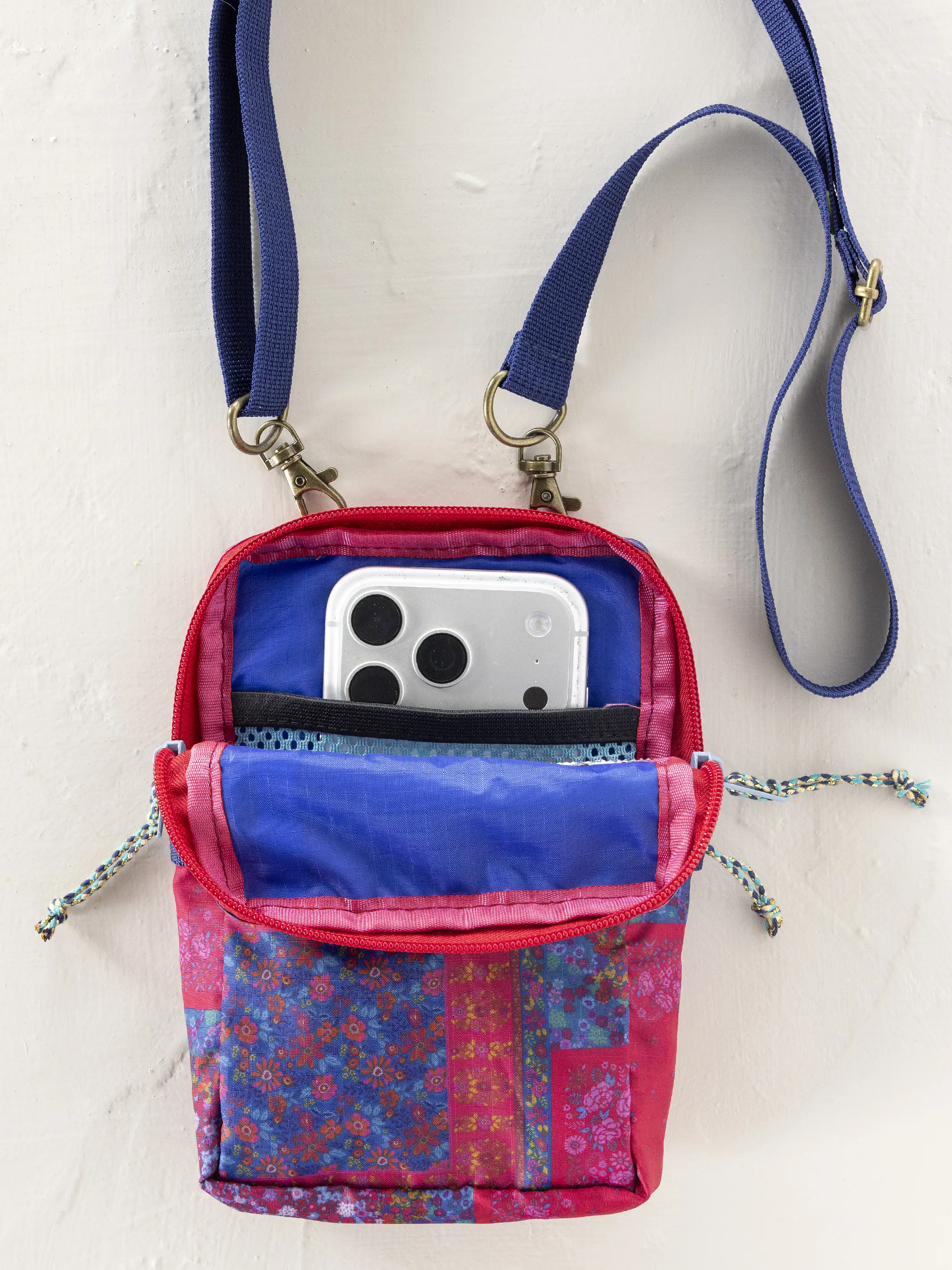8-in-1 Pocket Crossbody - Jewel Positano Scarf - Image 3