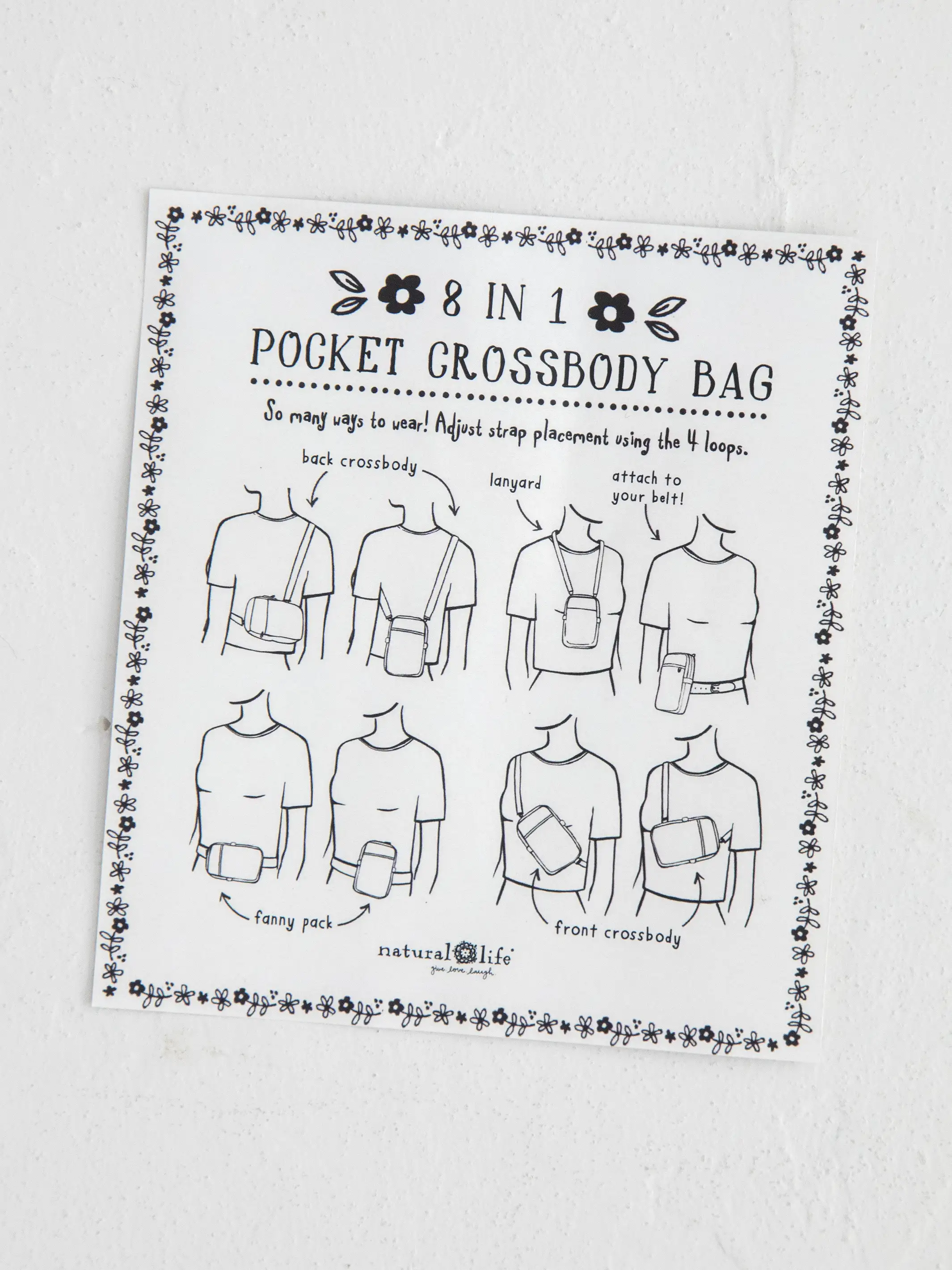 8-in-1 Pocket Crossbody - Jewel Positano Scarf - Image 5