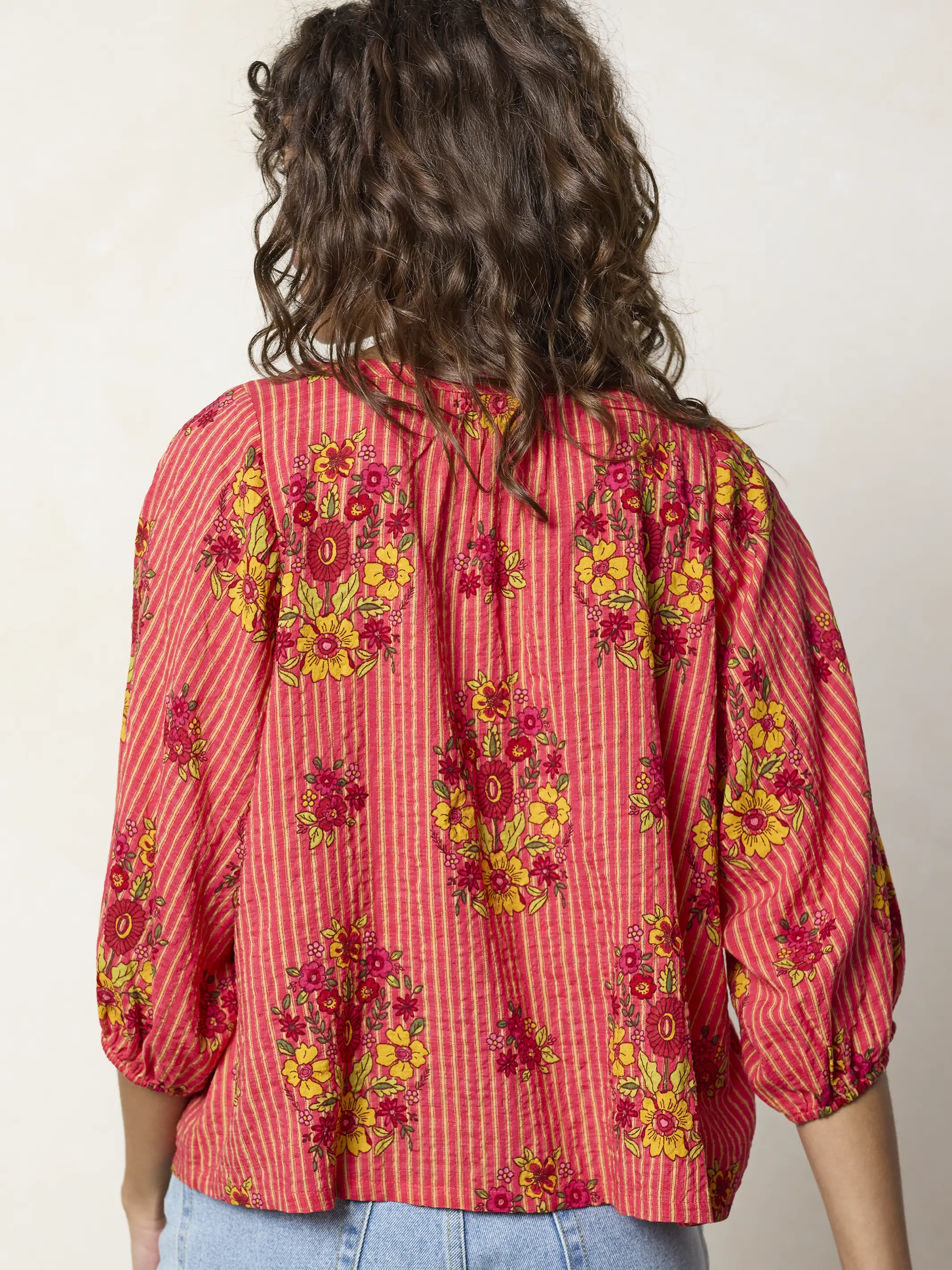 Abby Blouse - Jaipur Stripe Pink - Image 4