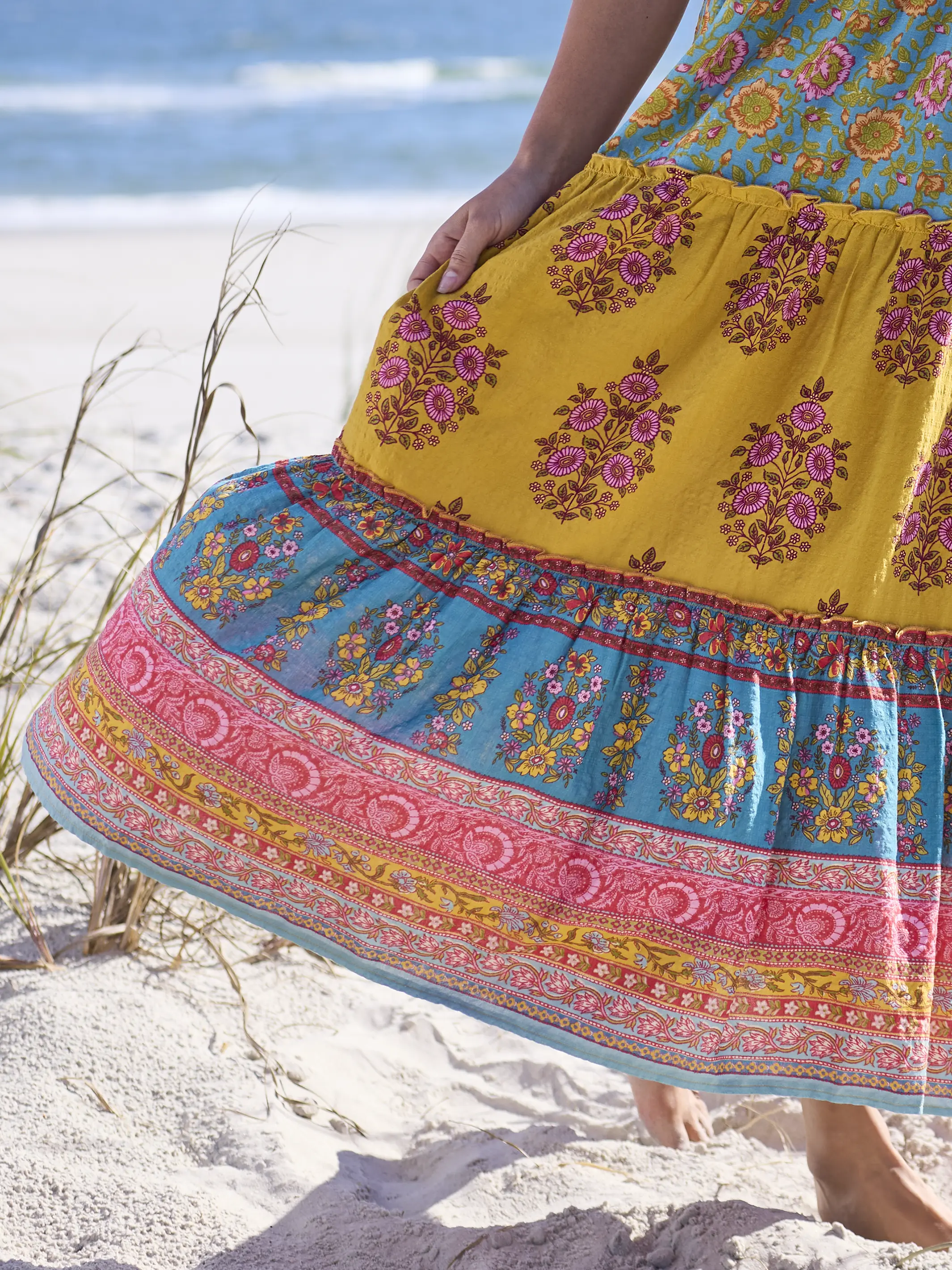 Adele Maxi Dress - Wildflower Medallion Gold - Image 5