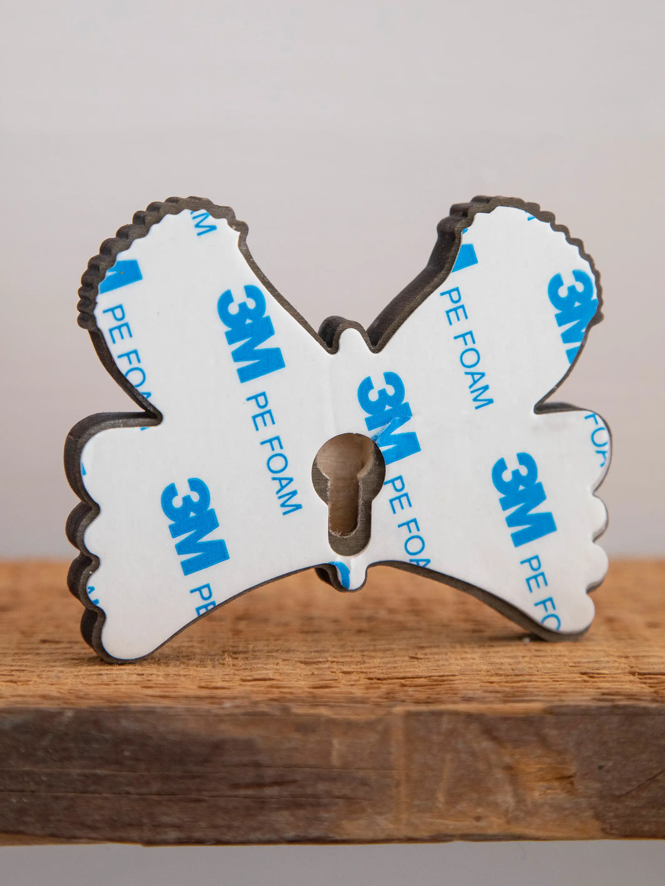 Adhesive Wooden Wall Hooks, Set of 2 - Flower - Image 2