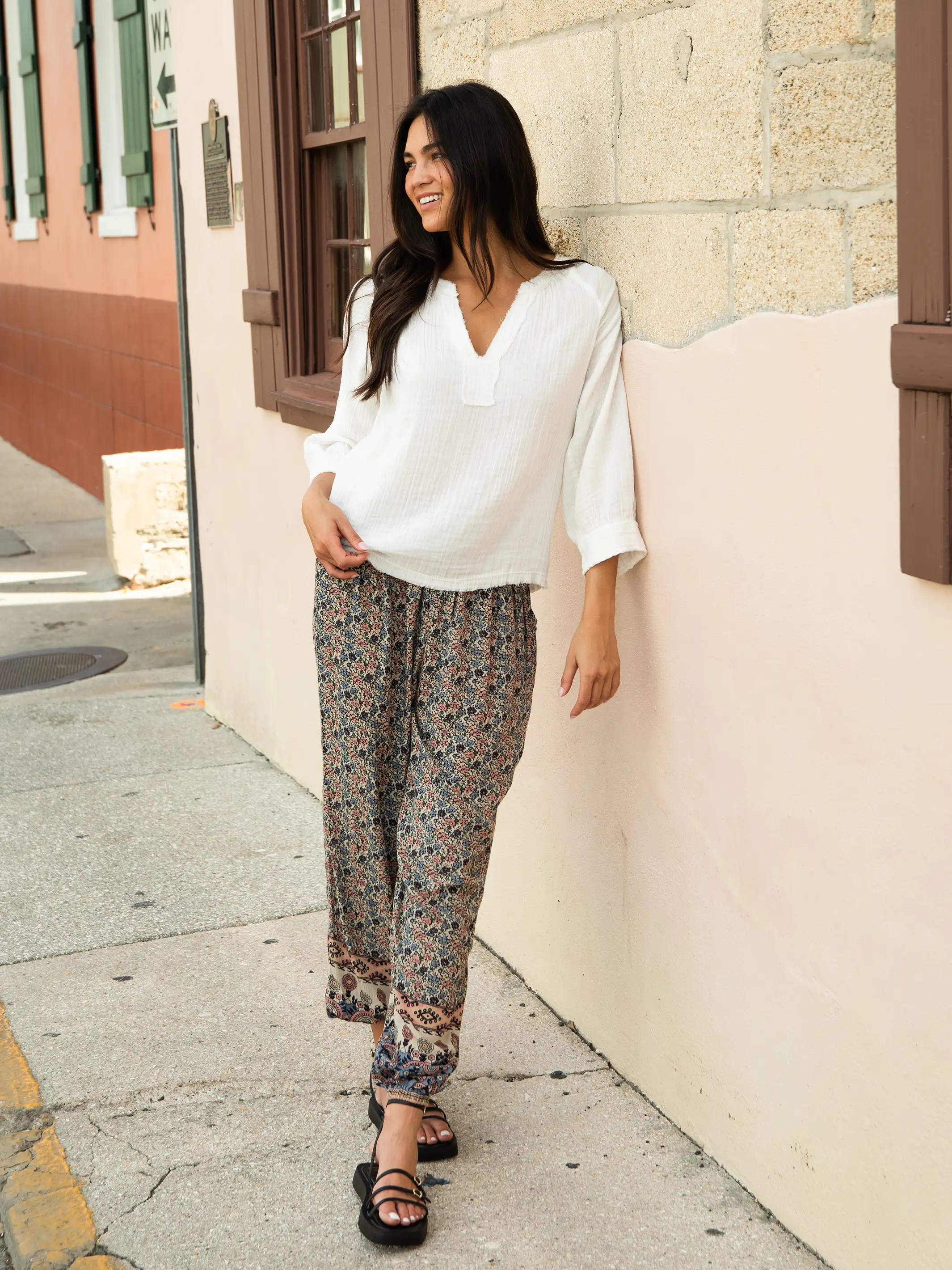 Allison Pants - Border Print - Image 6