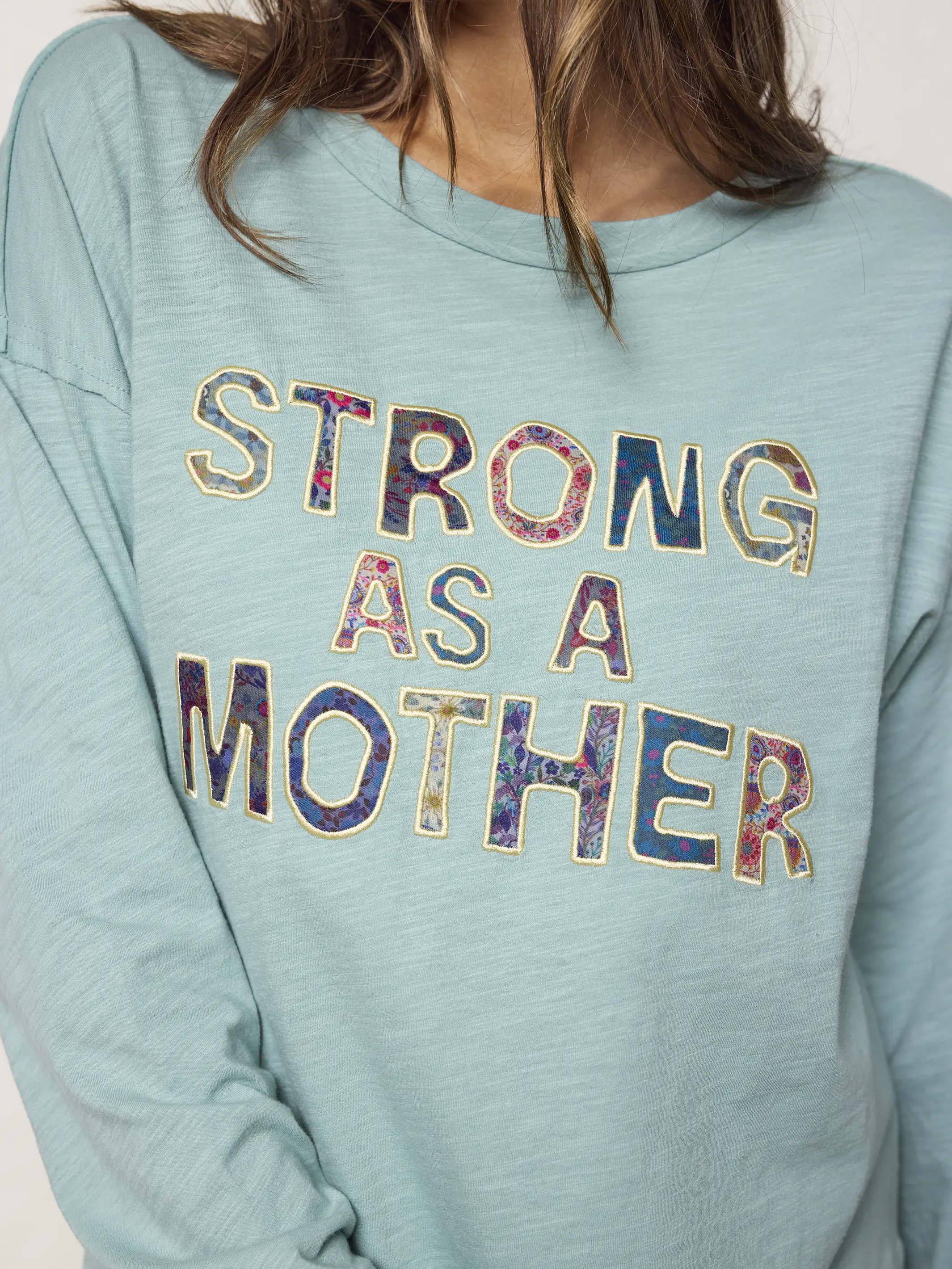Applique Hang Around Cotton Tunic - Strong As A Mother - Image 2