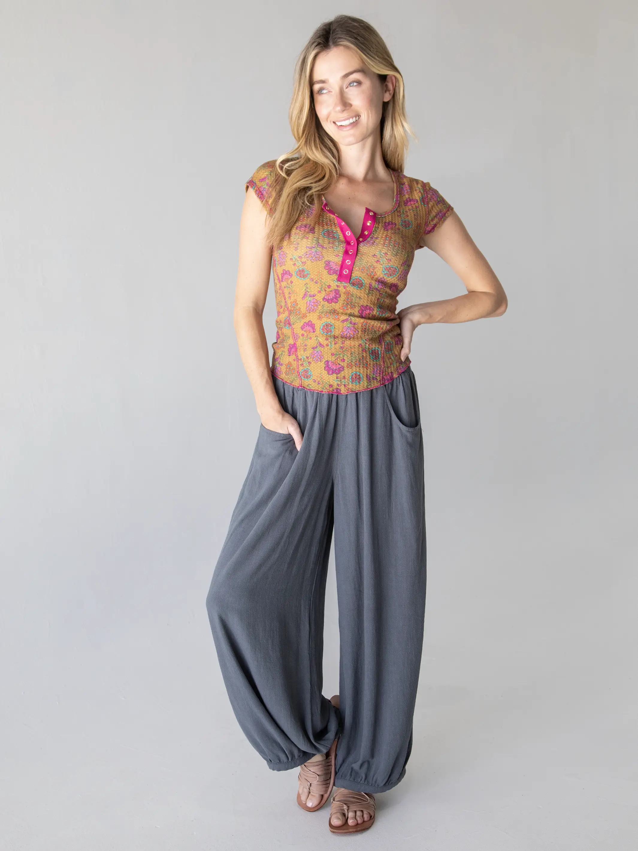 Around The Town Pants - Dark Blue Grey - Image 4