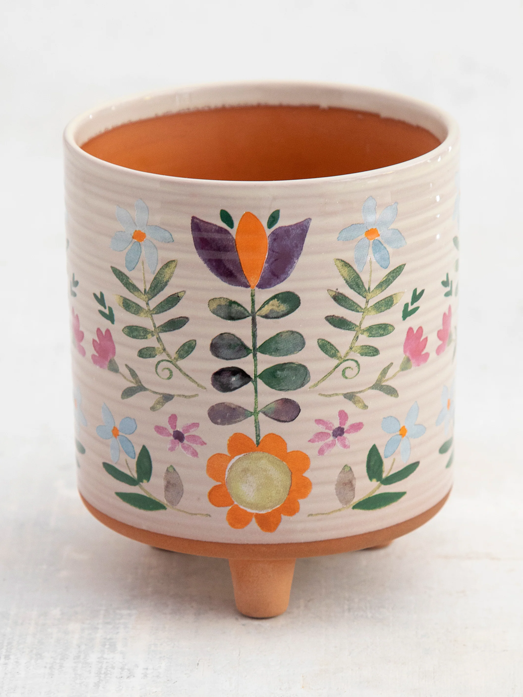 Artisan Planter - Folk Flower - Image 3
