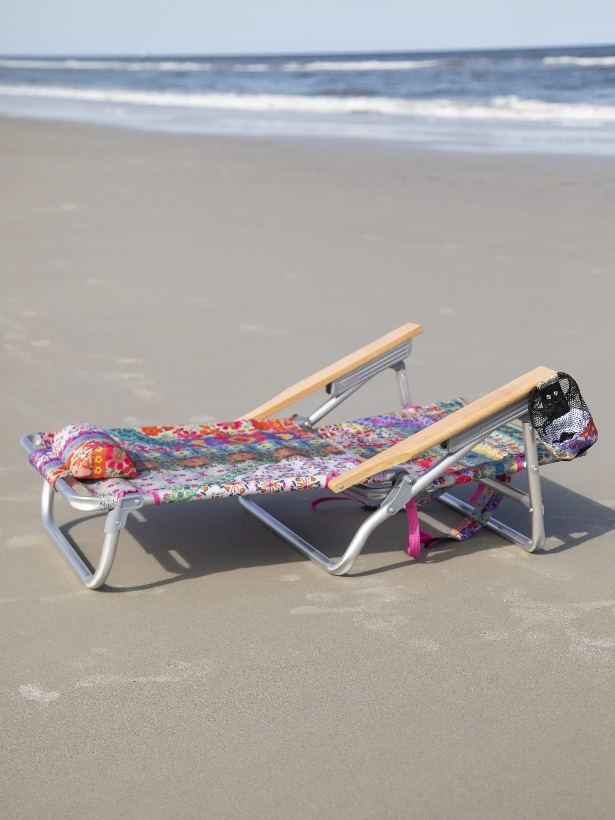 Backpack Beach Chair - Folk Flower Patchwork - Image 6