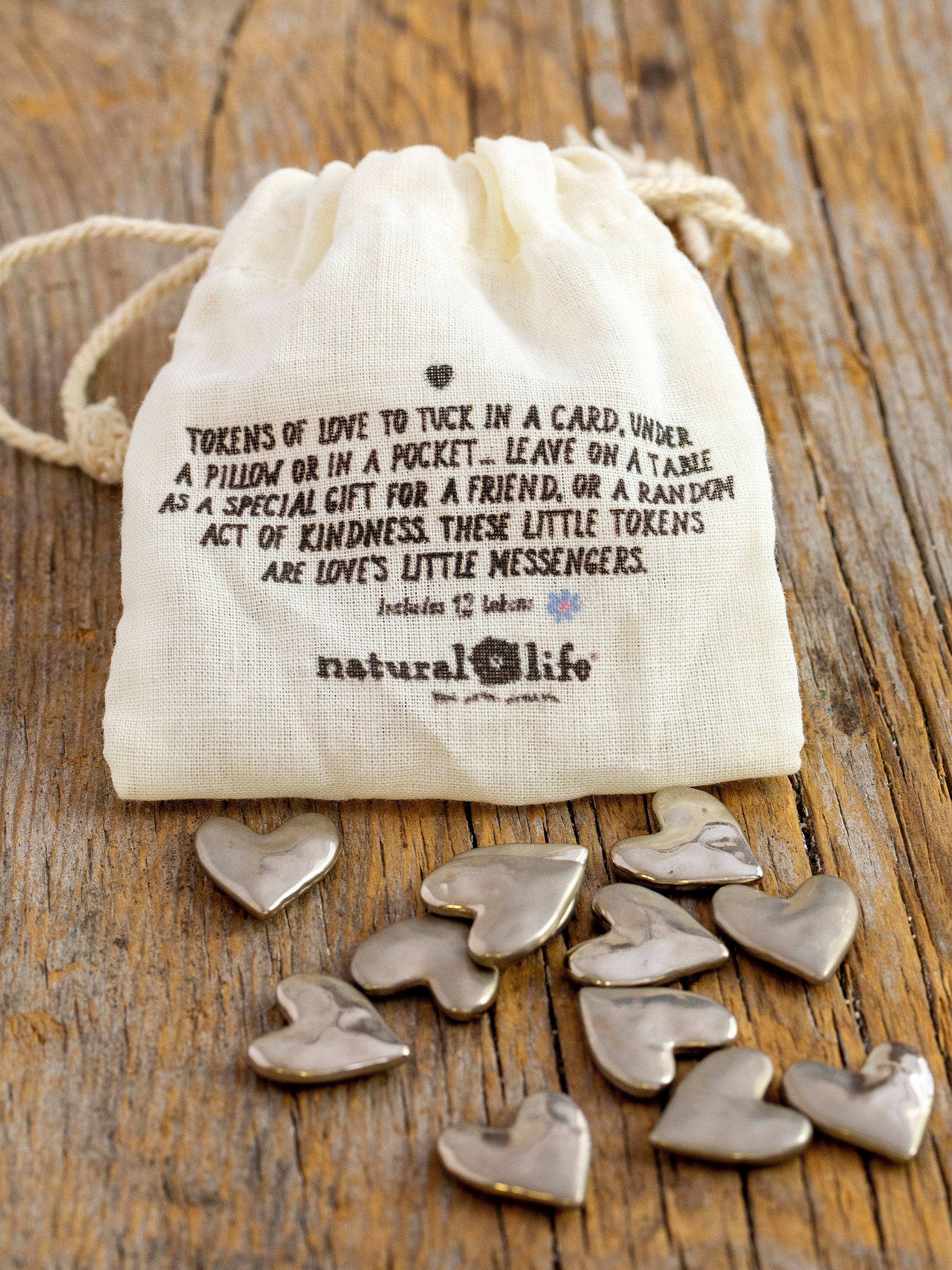 Bag of Tiny Tokens, Set of 12 - Hearts - Image 2