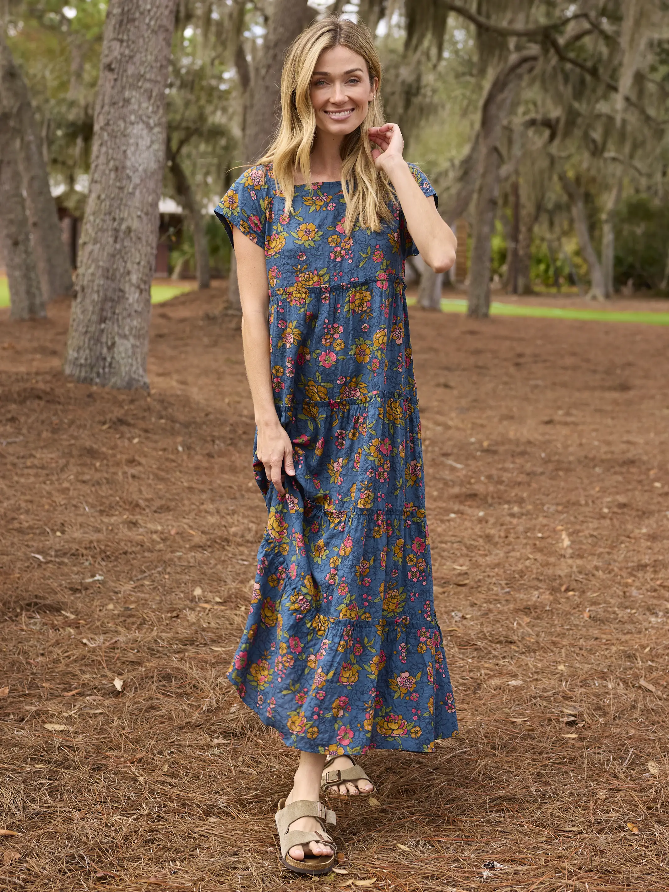 Berkley Maxi Dress -  Riviera Batik Blue - Image 2