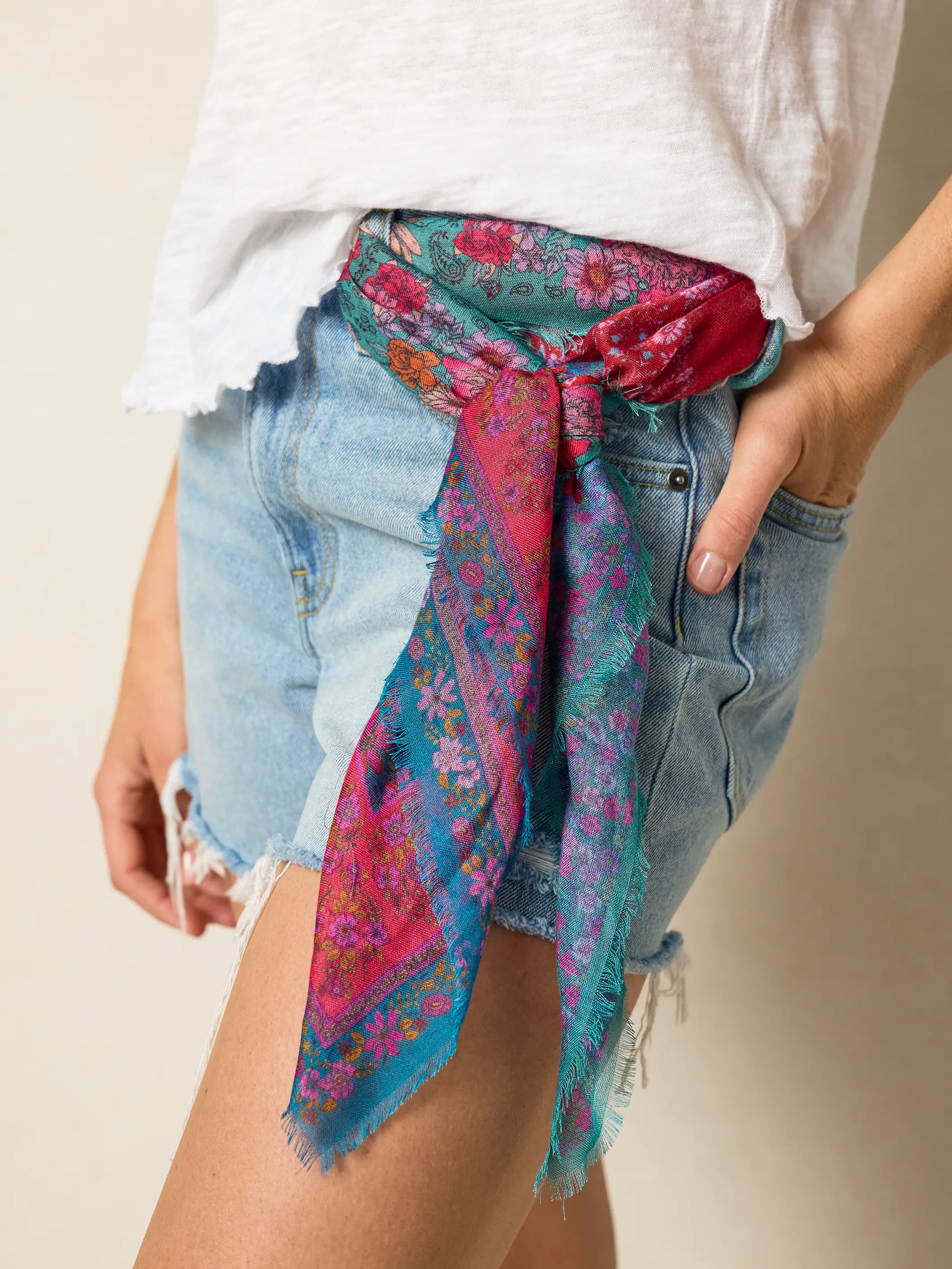 Boho Bandana Scarf - Jewel Positano Scarf - Image 4