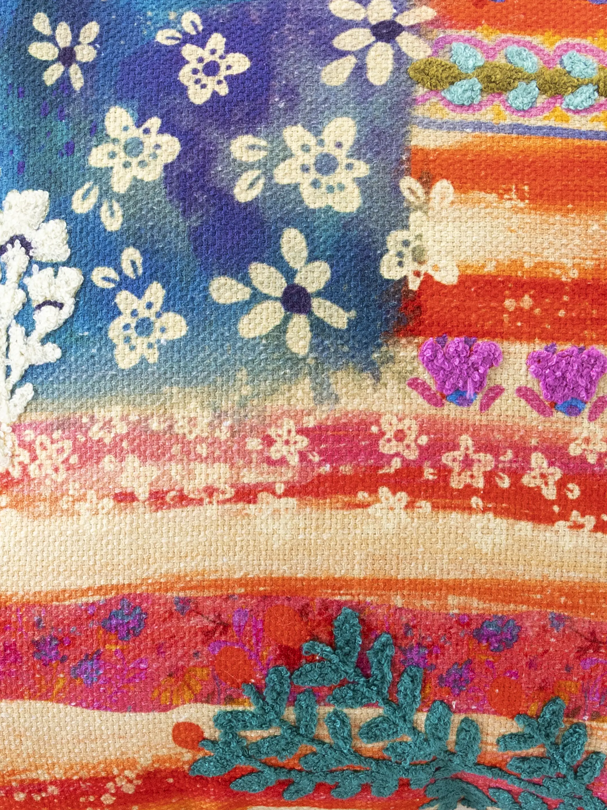 Boho Cotton Tassel Pillow - American Flag - Image 3