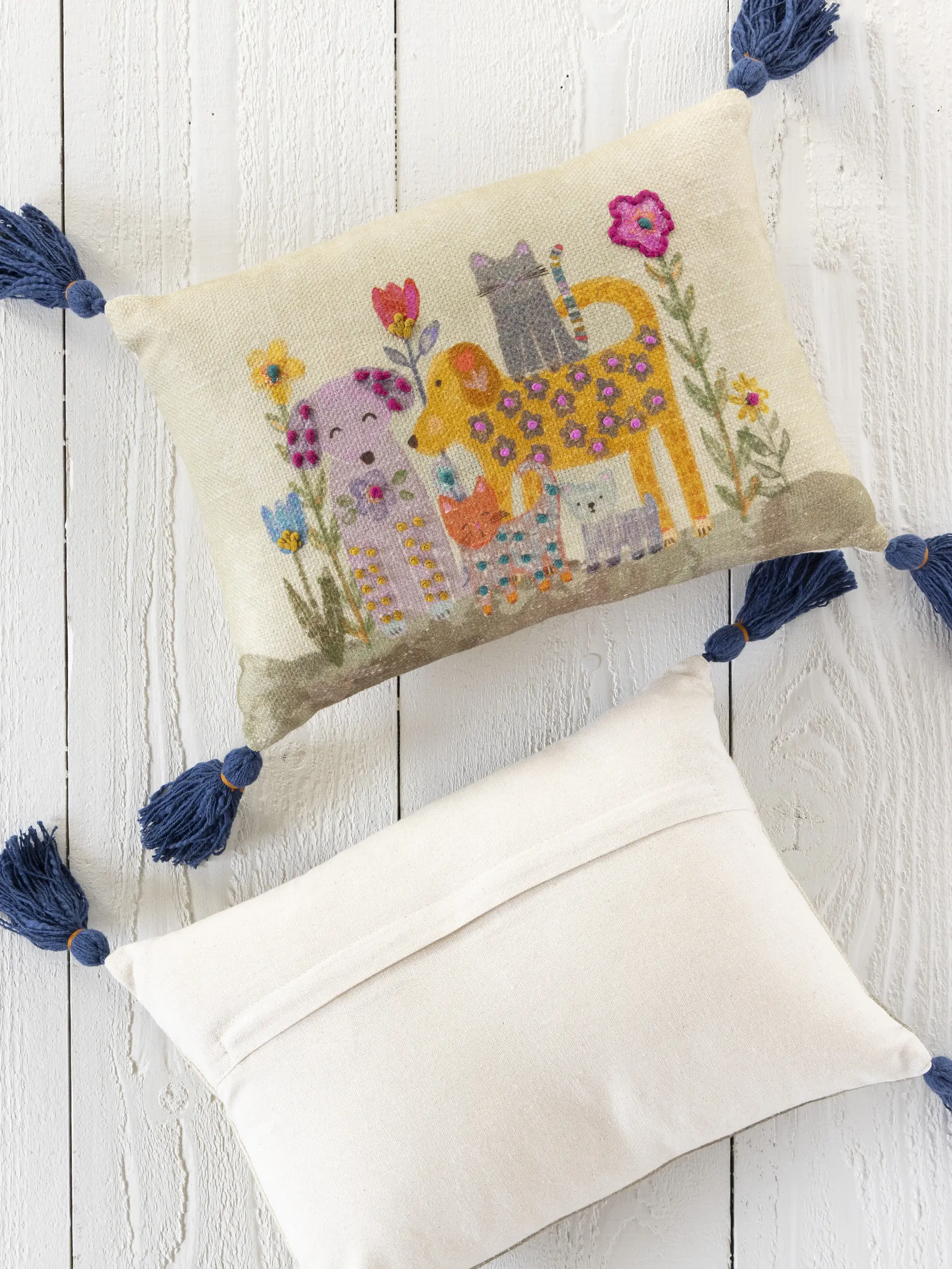 Boho Cotton Tassel Pillow - Pets - Image 3
