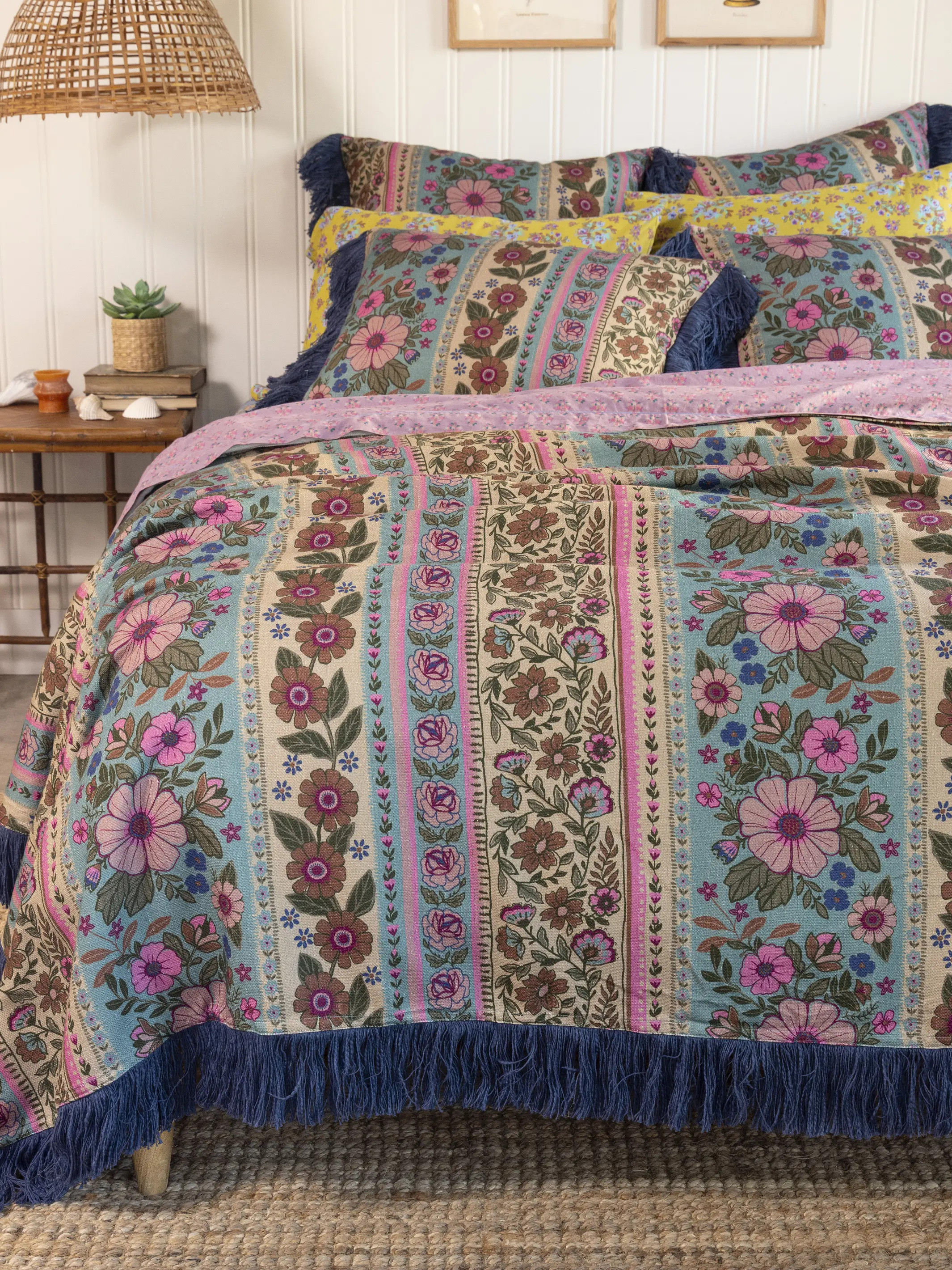 Boho Fringe Euro Sham - Florence Border - Image 3