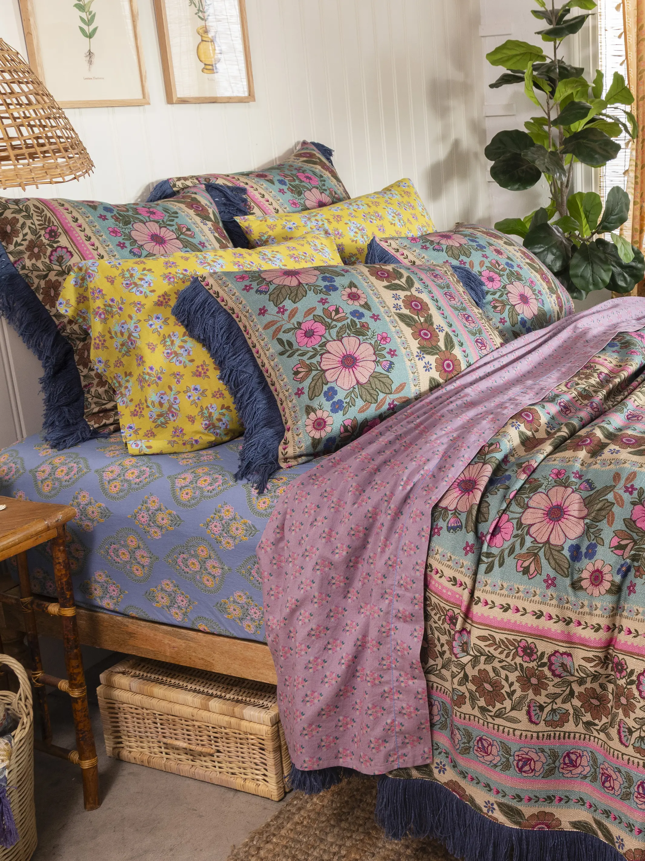 Boho Fringe Euro Sham - Florence Border - Image 4