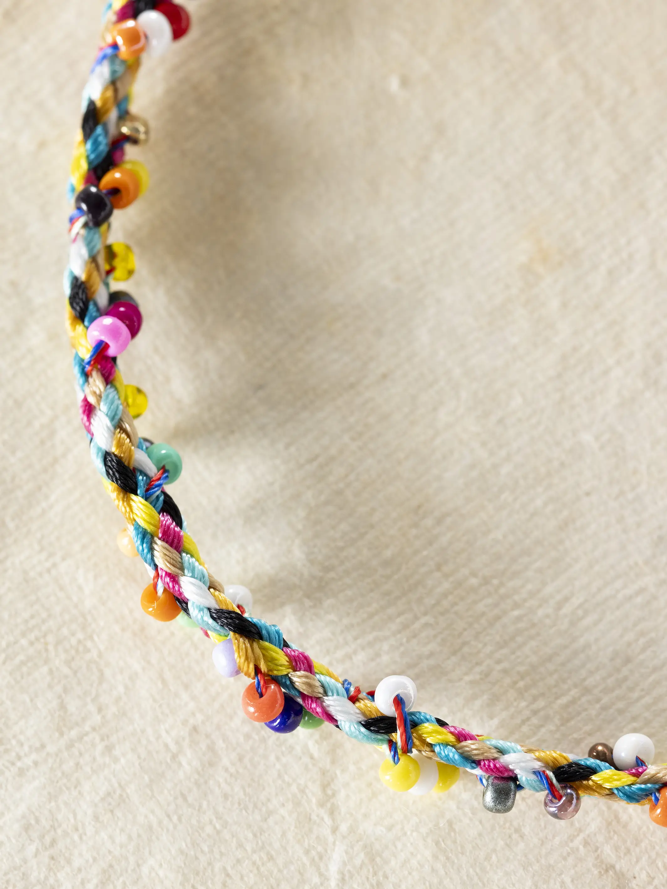 Boho Rainbow Beaded Anklet - Image 2
