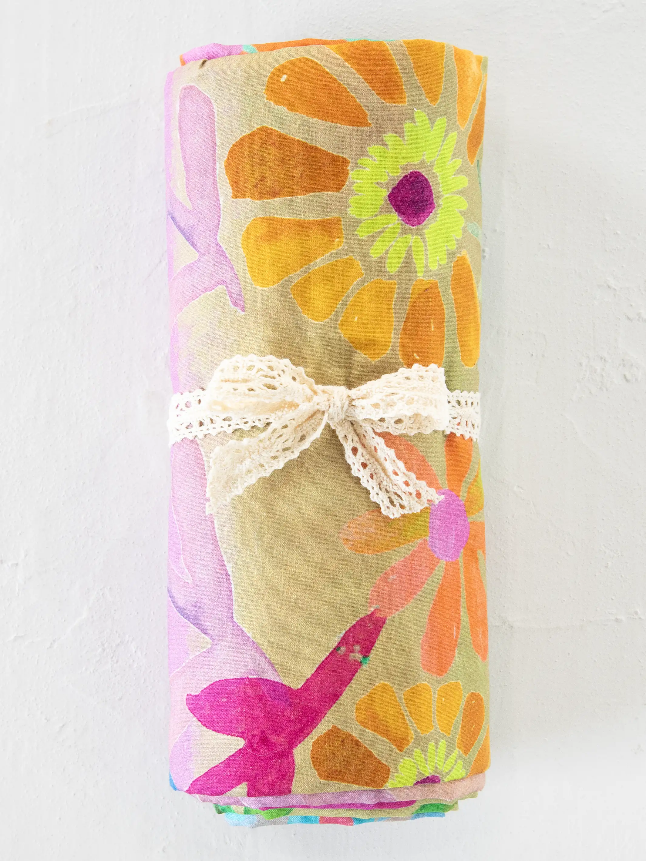 Boho Shower Curtain - Rainbow Floral - Image 3