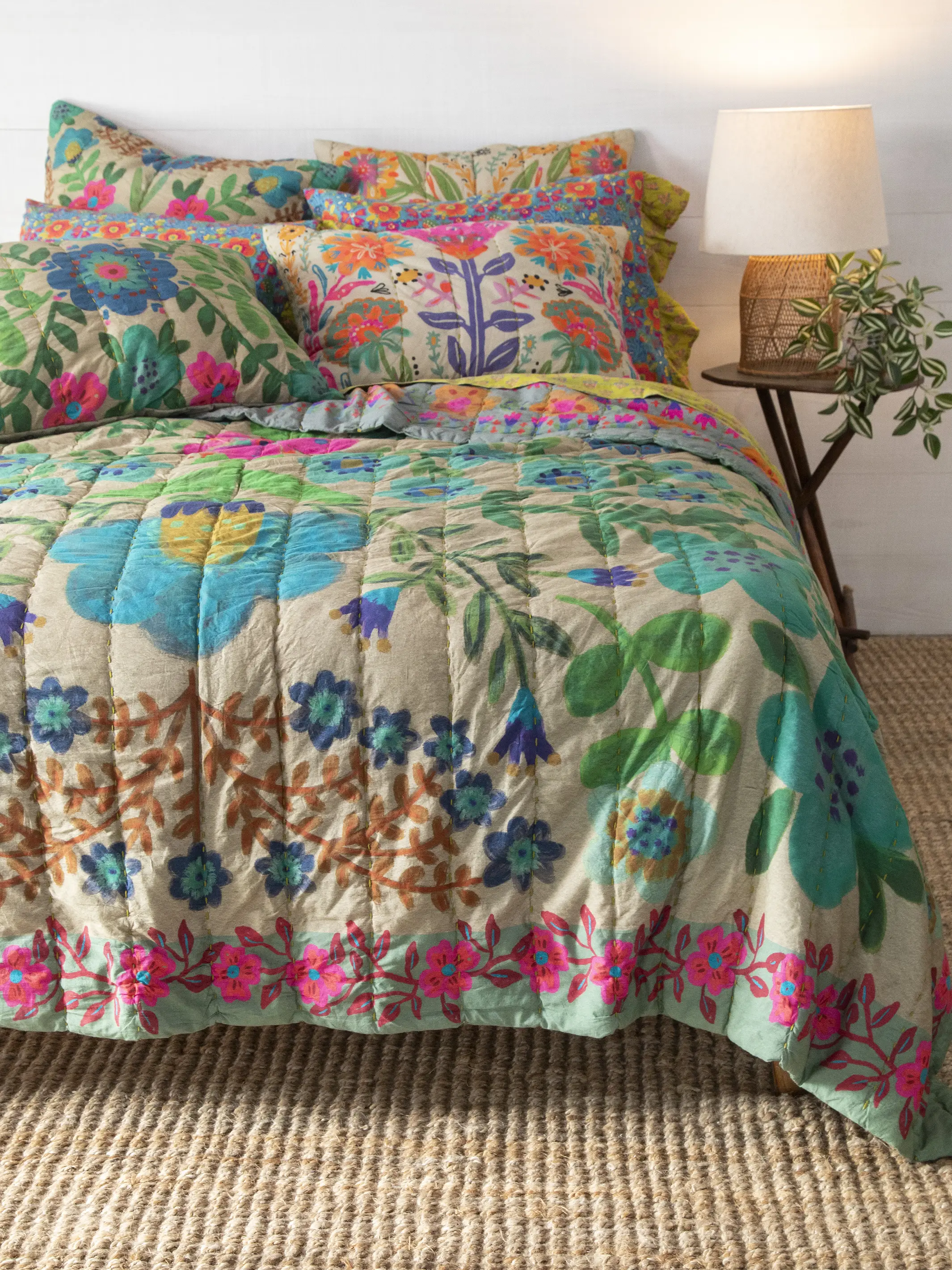 Bungalow Reversible Cotton Euro Sham - Free Spirit - Image 3
