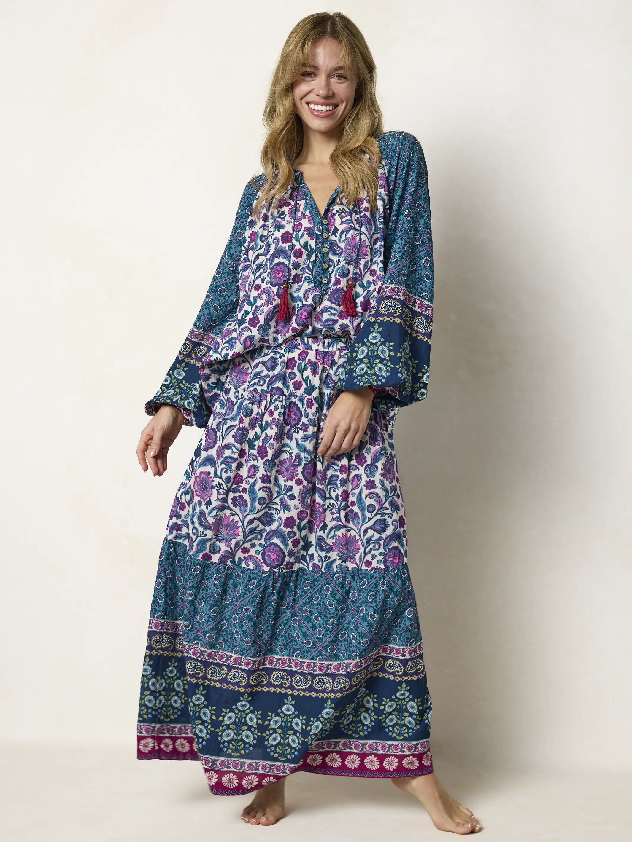 Camille Top - Purple Sunnyfield Floral - Image 2