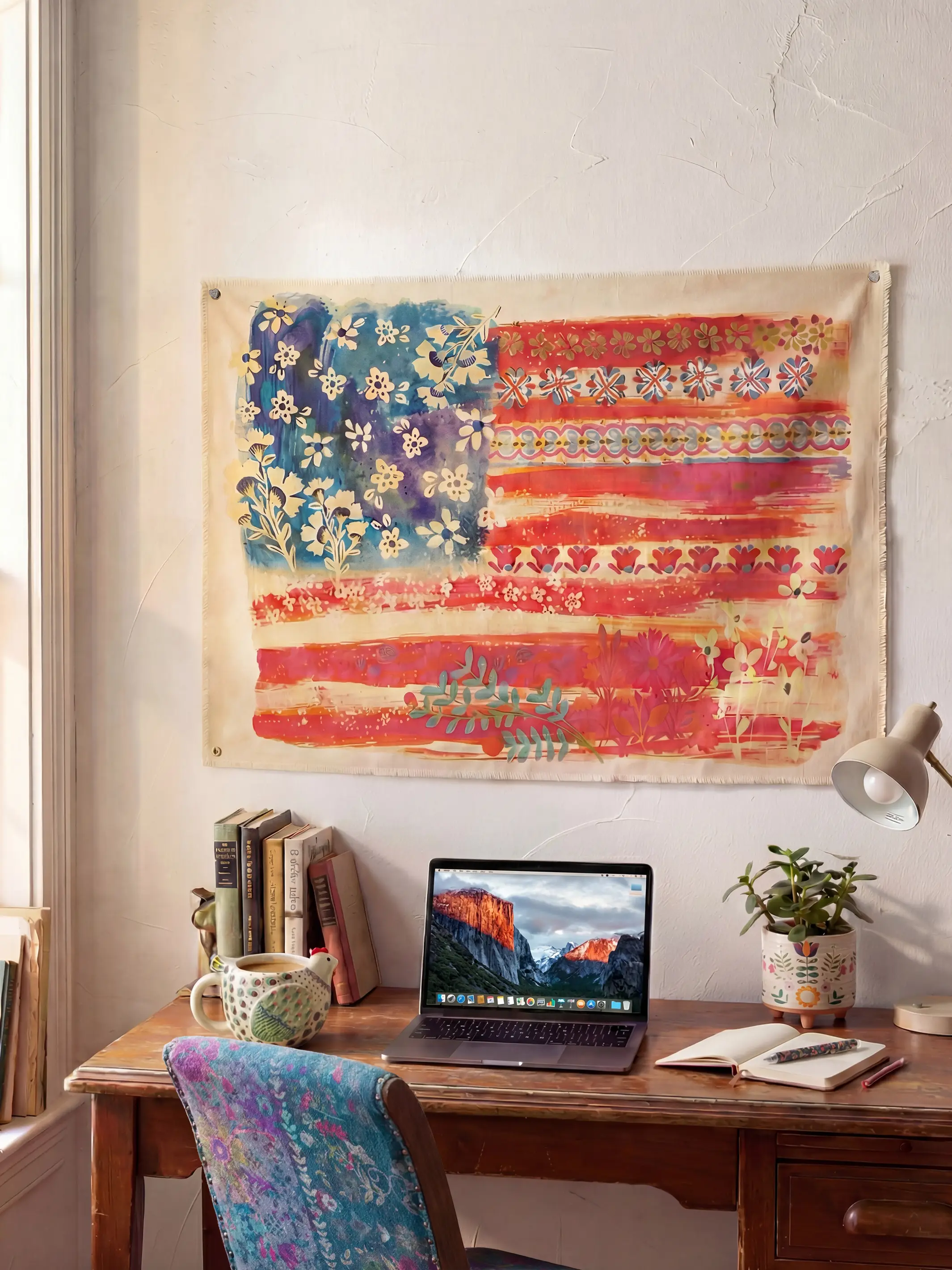 Canvas Tapestry Wall Hanging - American Flag - Image 5