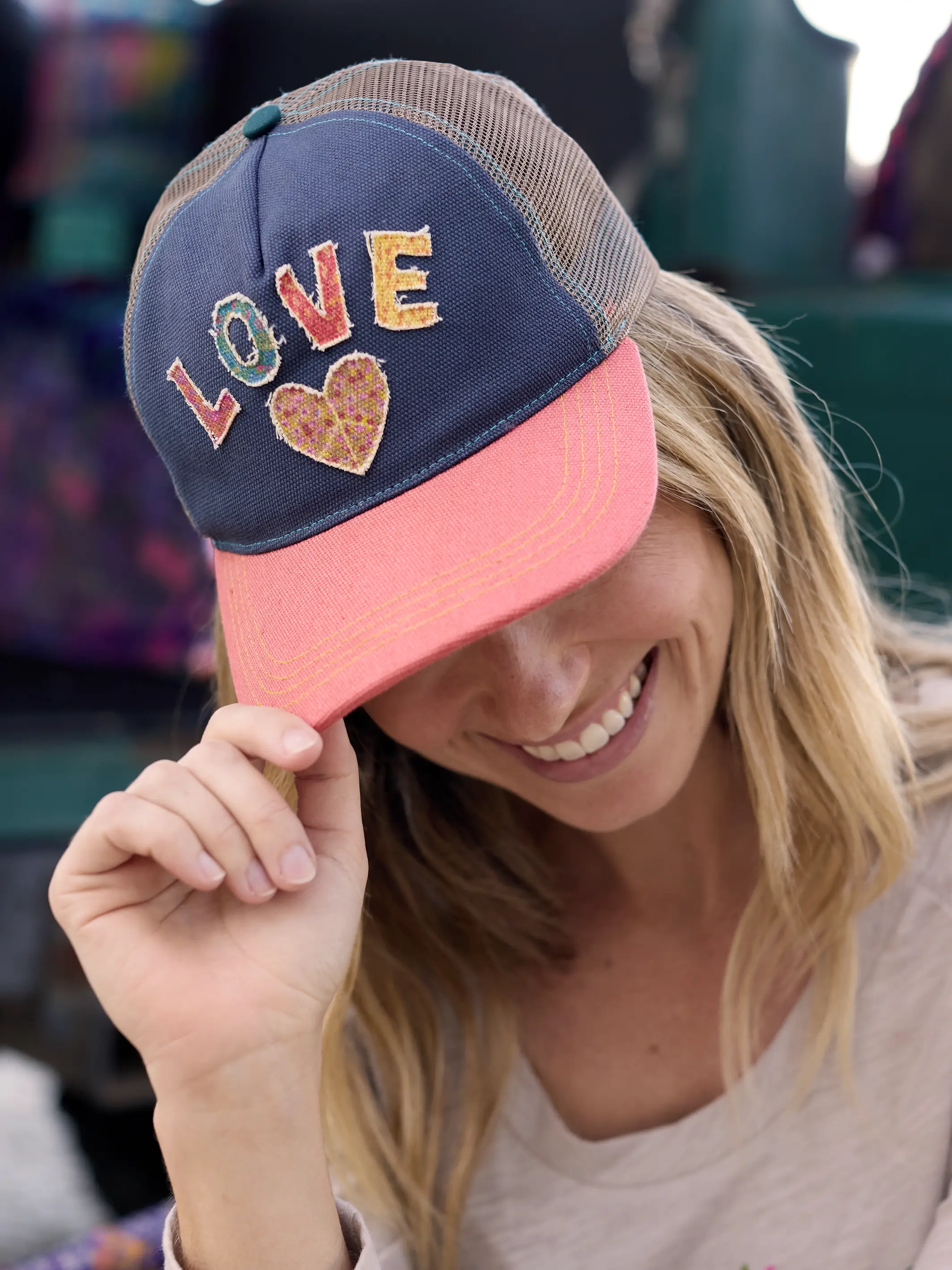 Canvas Trucker Hat - Love - Image 2