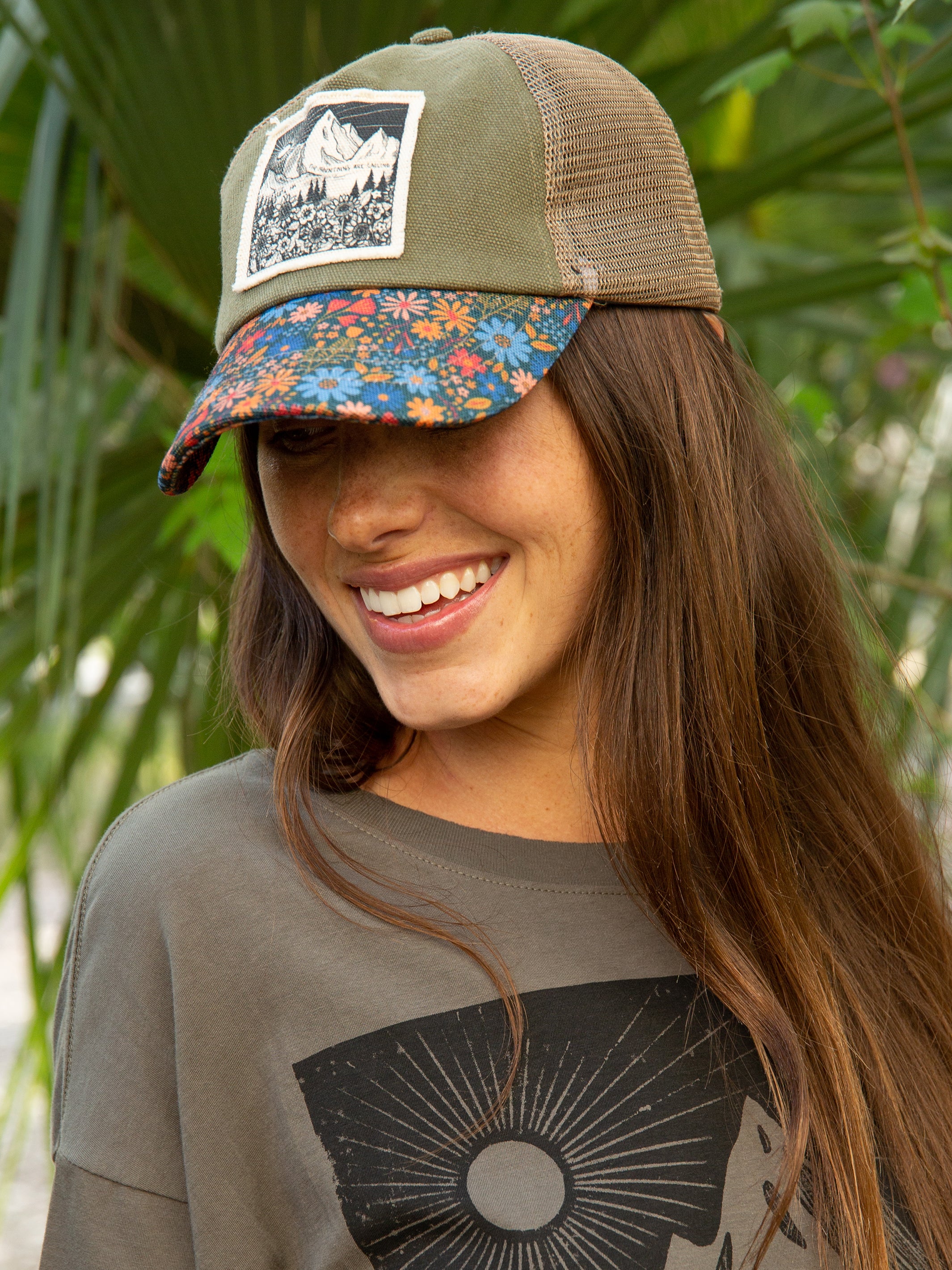 Canvas Trucker Hat - Mountains - Image 2