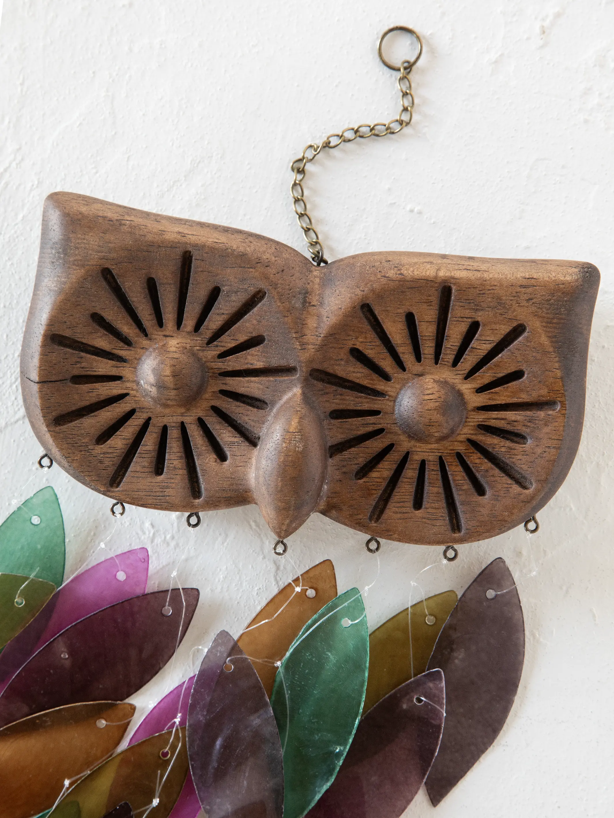 Capiz Wind Chime - Owl - Image 2