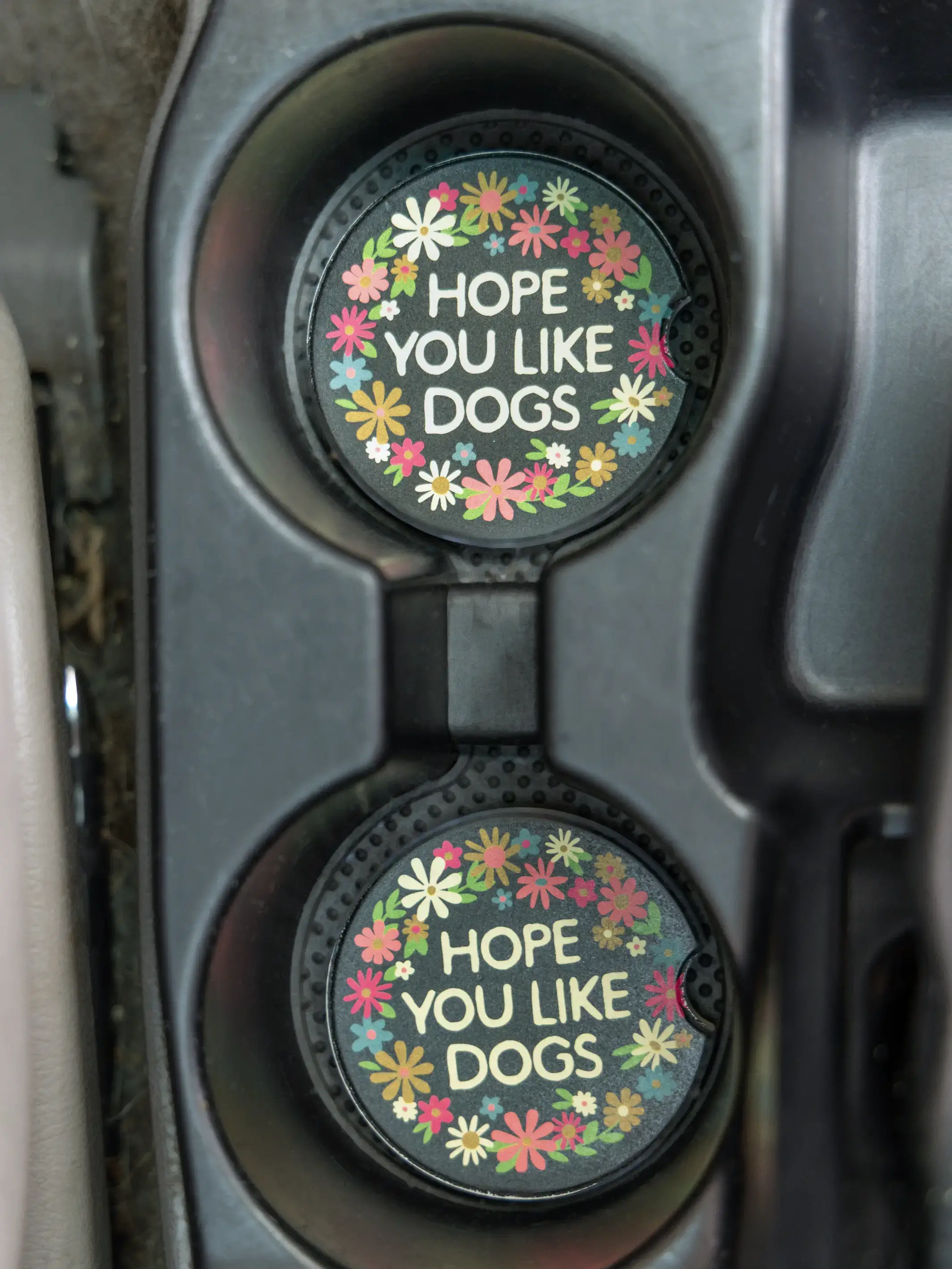 Car Coasters, Set of 2 - Hope You Like Dogs - Image 2