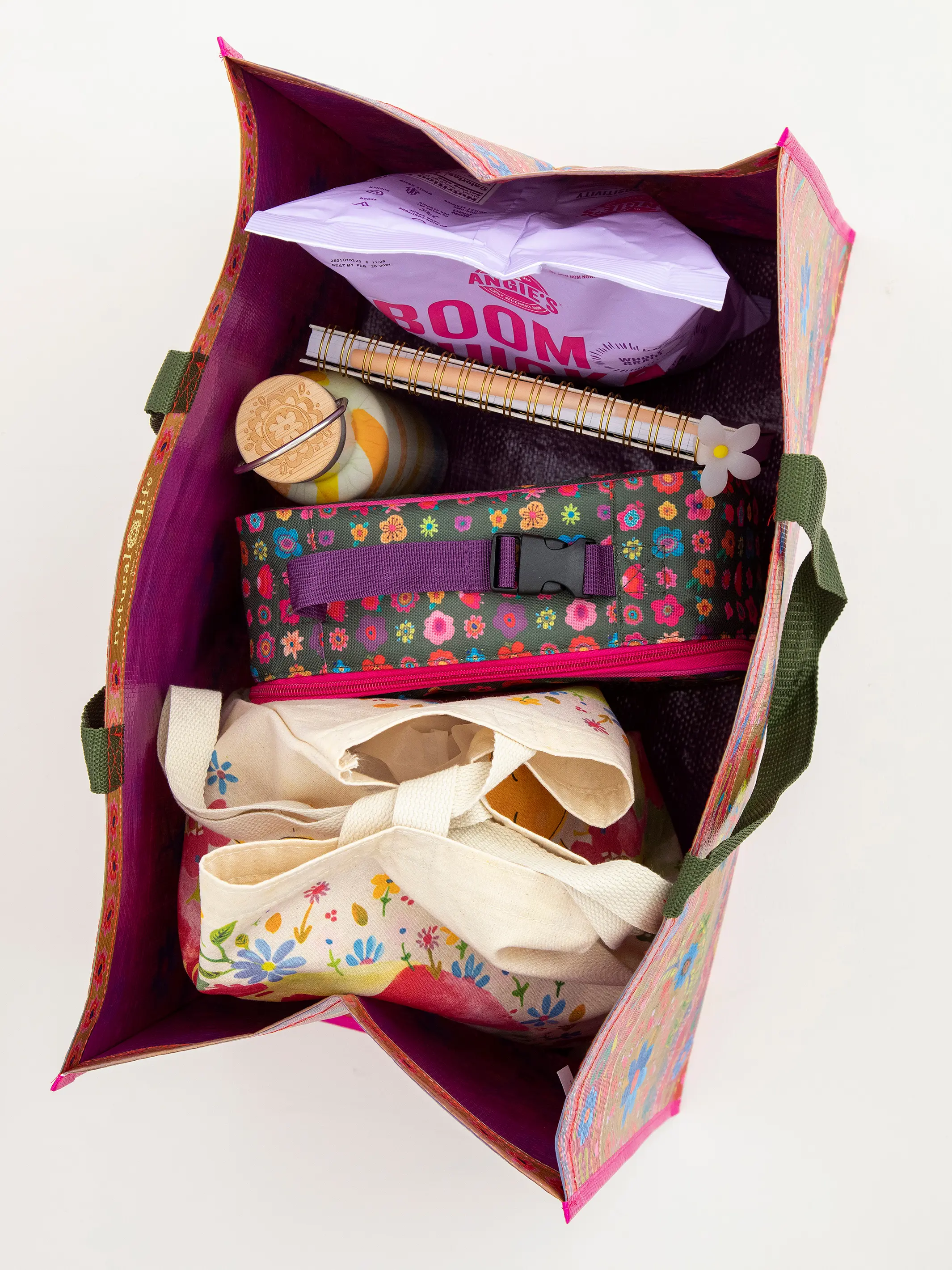 Carry All Happy Tote Bag - Flower - Image 2