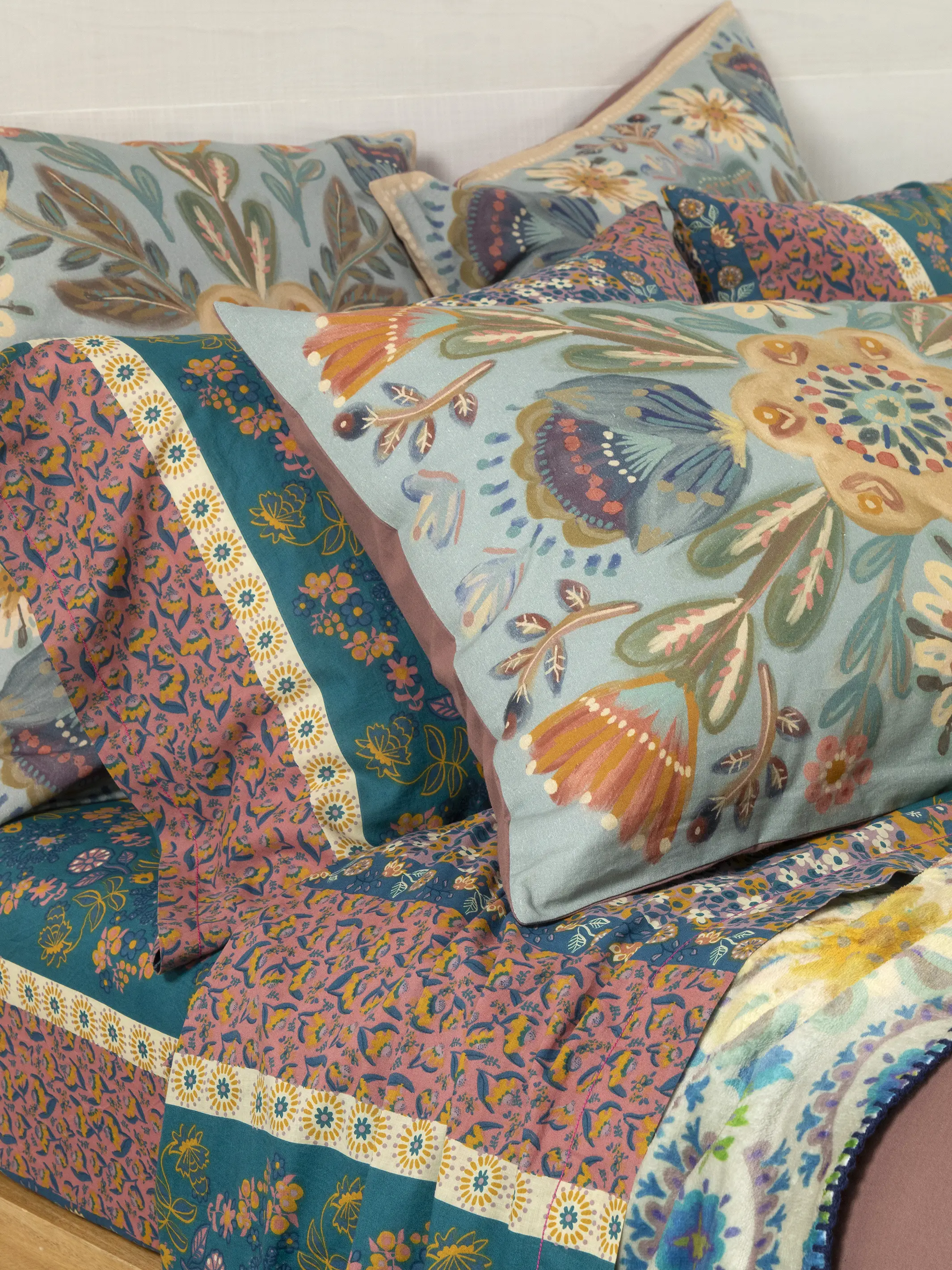 Catalina Cotton Euro Sham - Blue Mandala - Image 2
