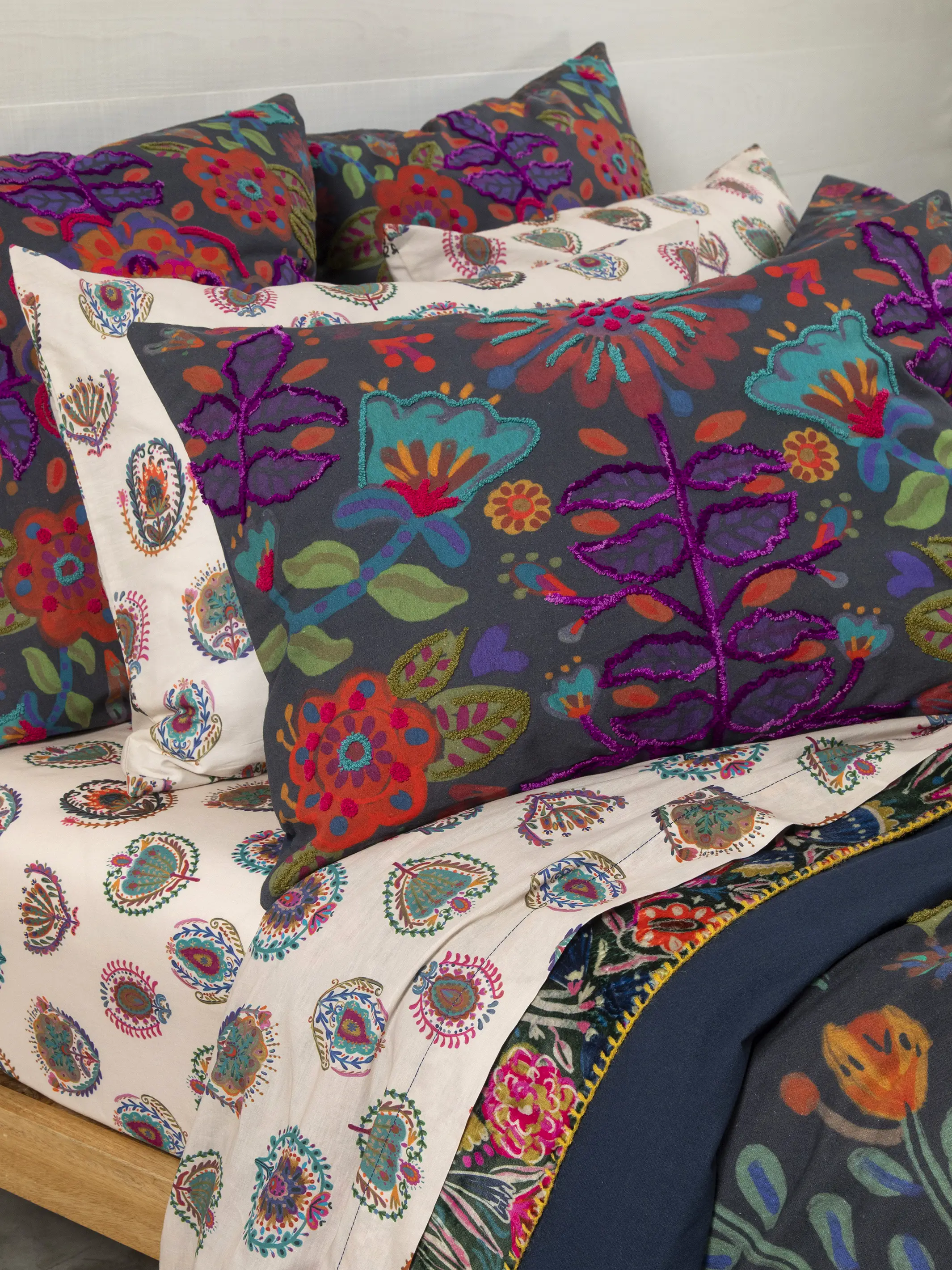 Catalina Cotton Euro Sham - Midnight Garden - Image 4