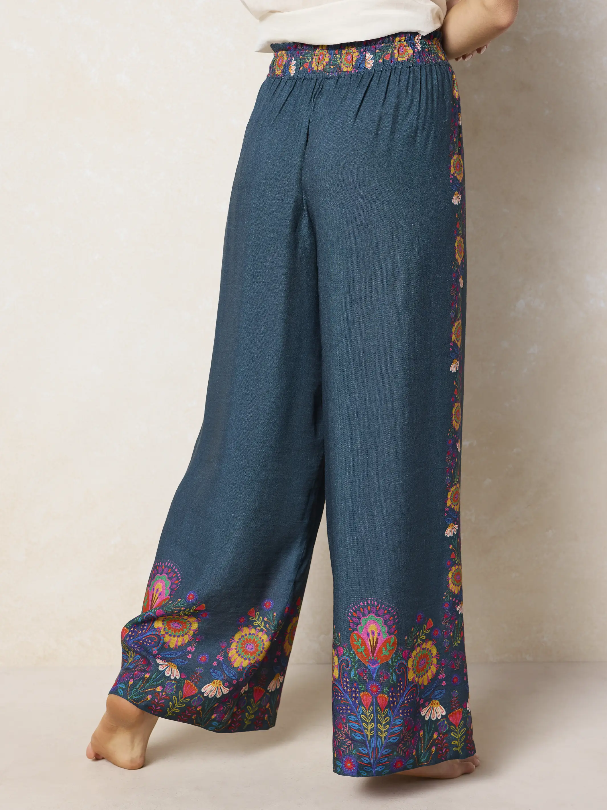Cece Wide Leg Pants - Slate Blue - Image 5