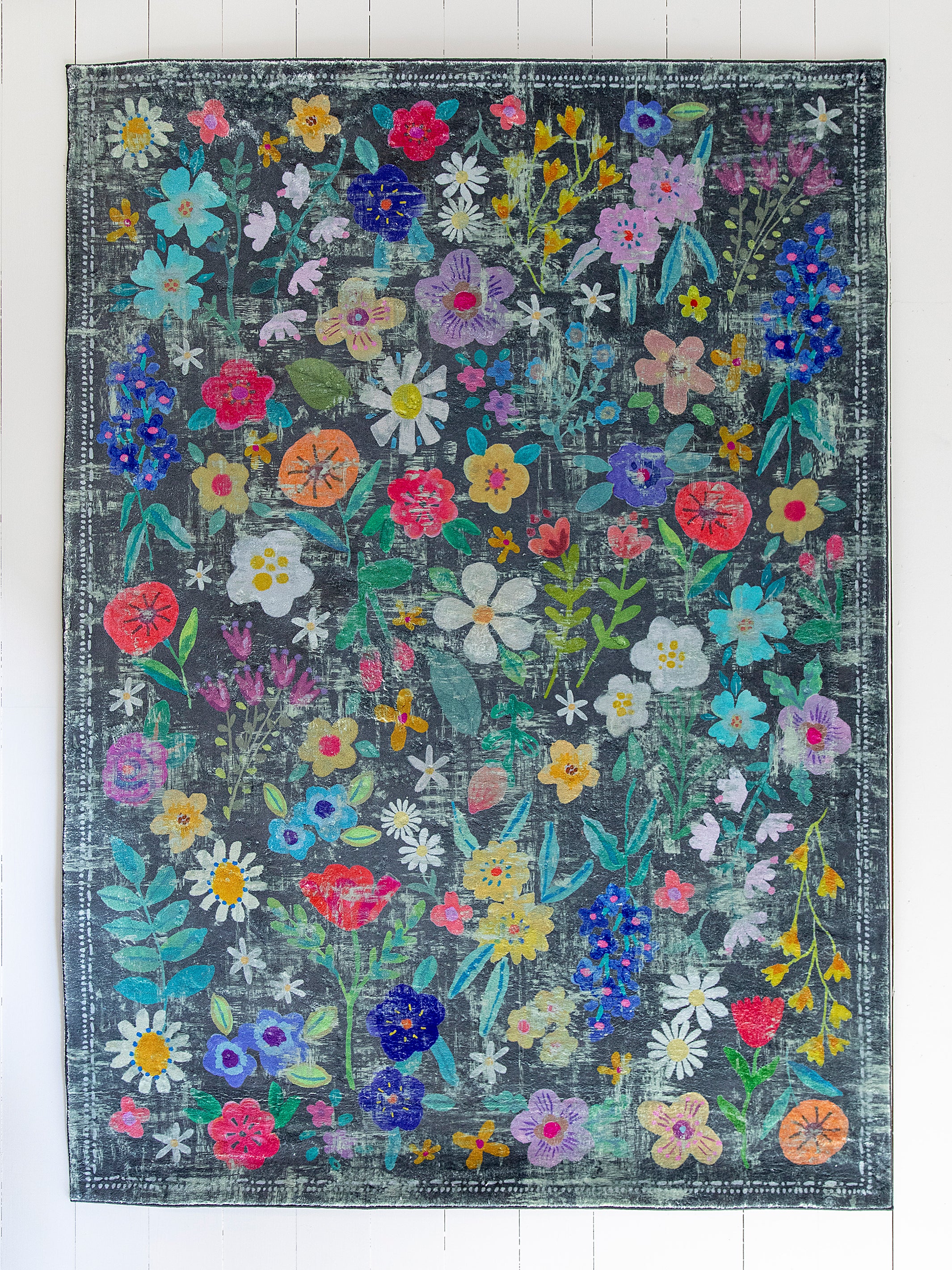 Chenille Rug, 5' x 7' - Wildflower - Image 2