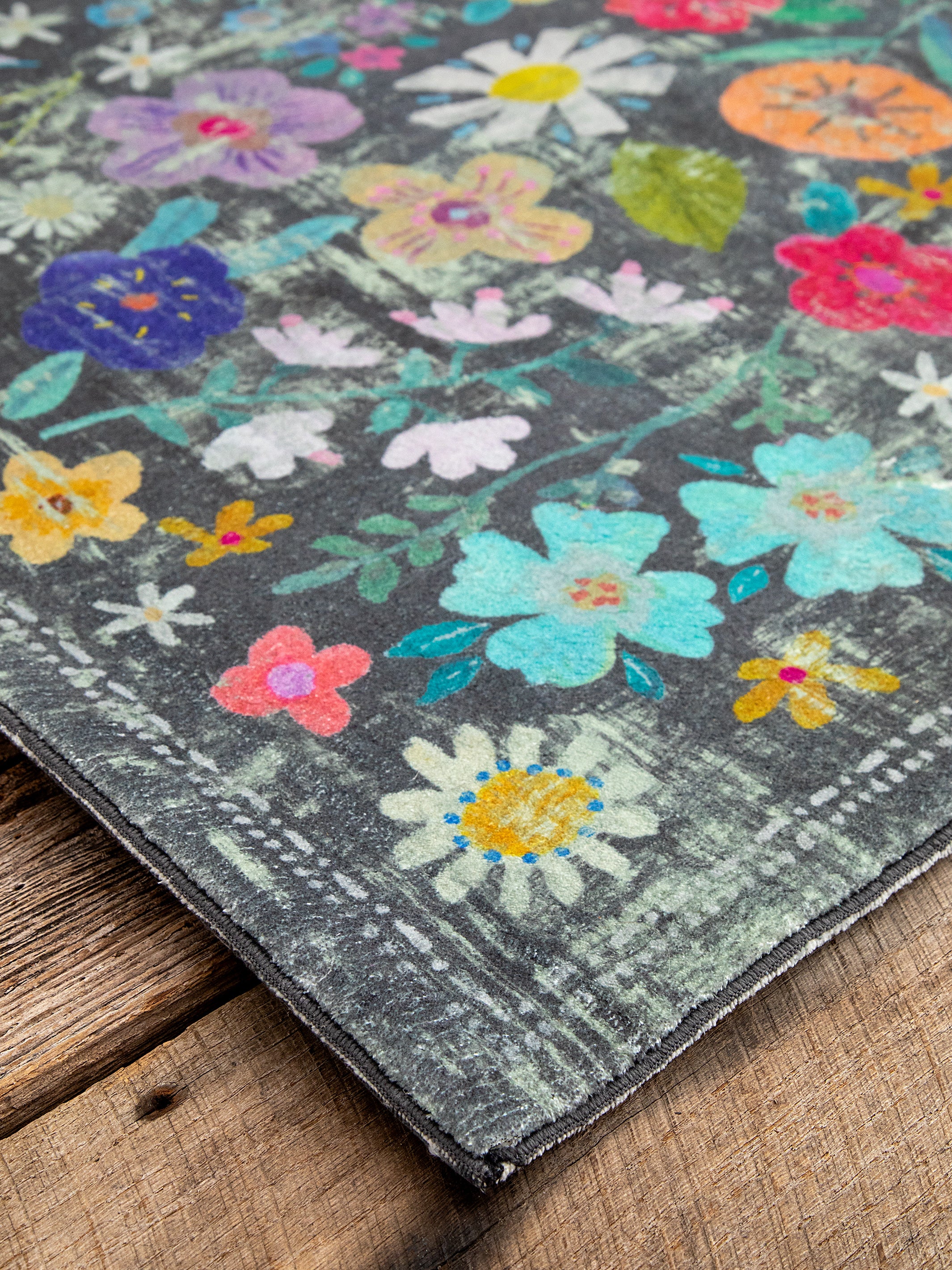 Chenille Rug, 5' x 7' - Wildflower - Image 4
