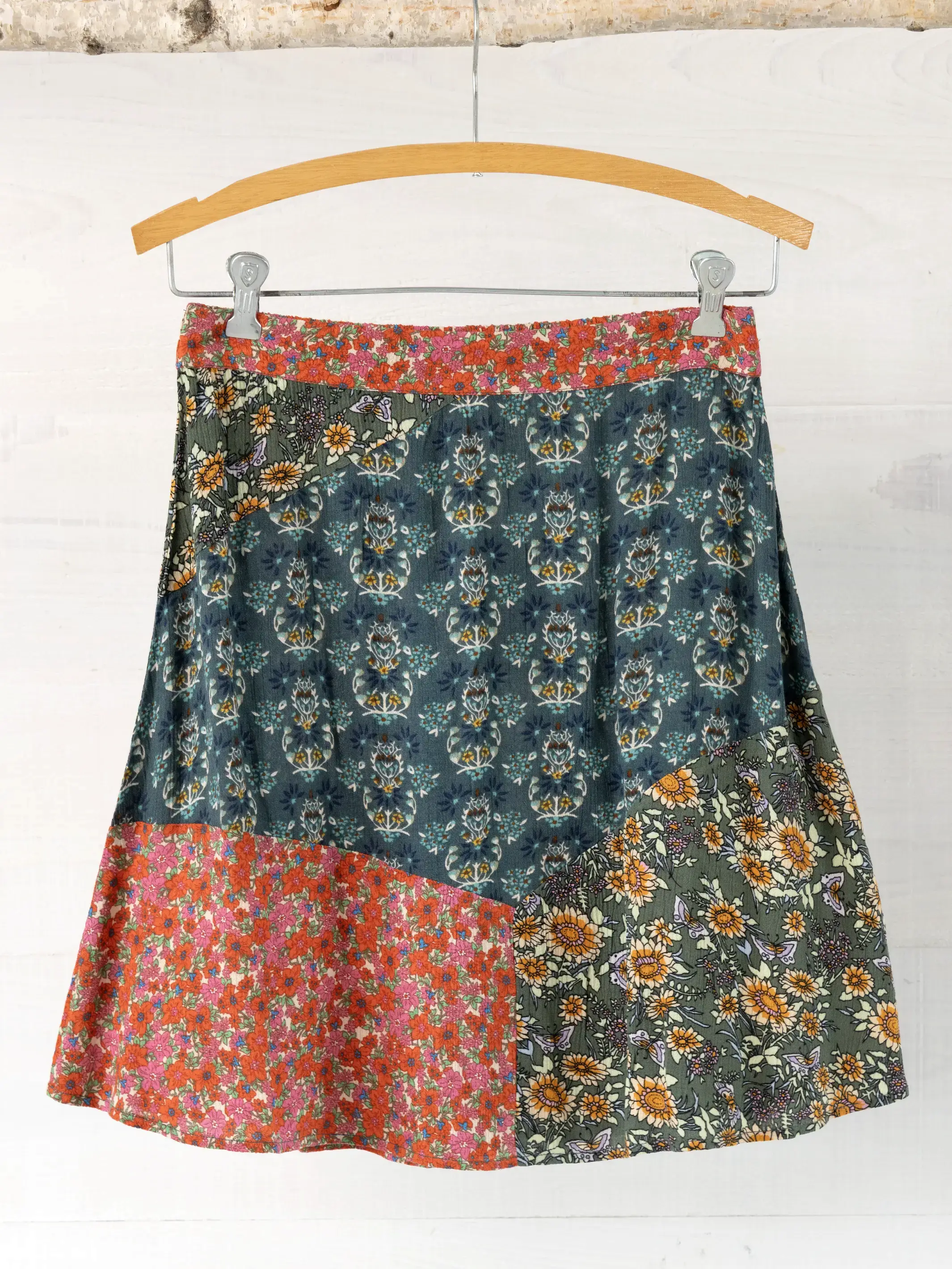 Come Together Mini Skirt - Red Teal Medallion - Image 2
