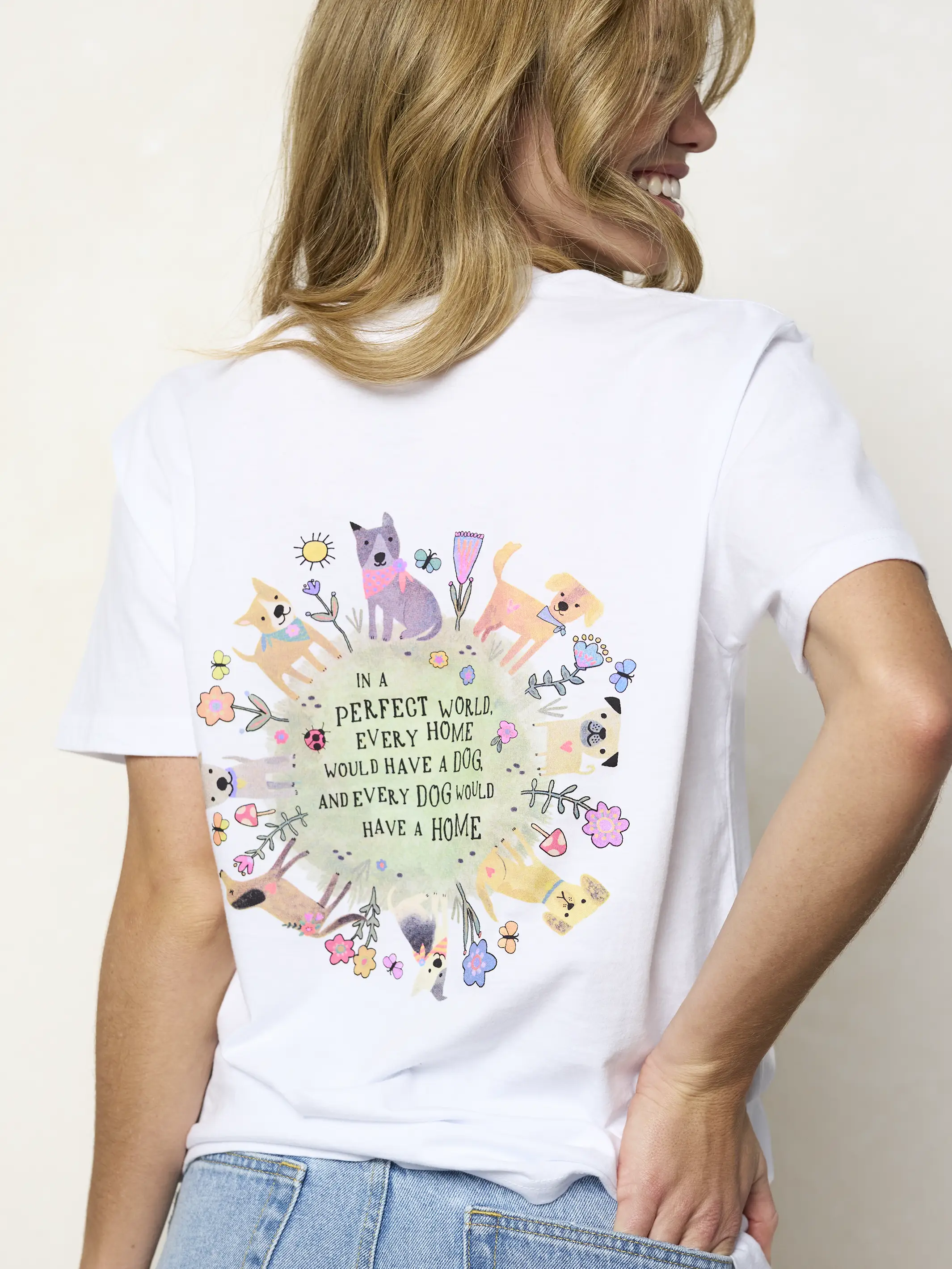 Cotton Comfy Tee Shirt - Every Dog Has A Home - Image 3
