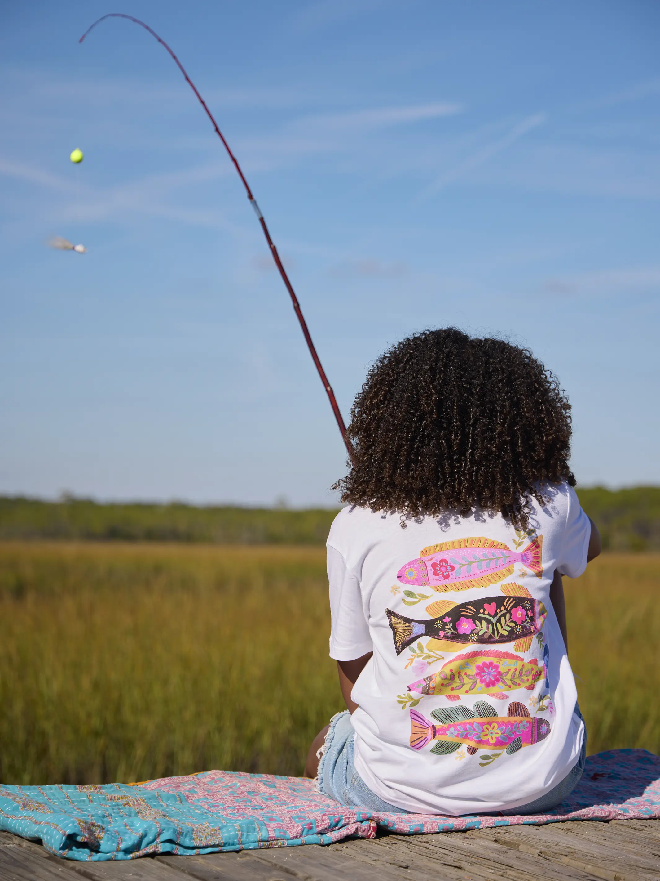 Cotton Comfy Tee Shirt - Fish - Image 5