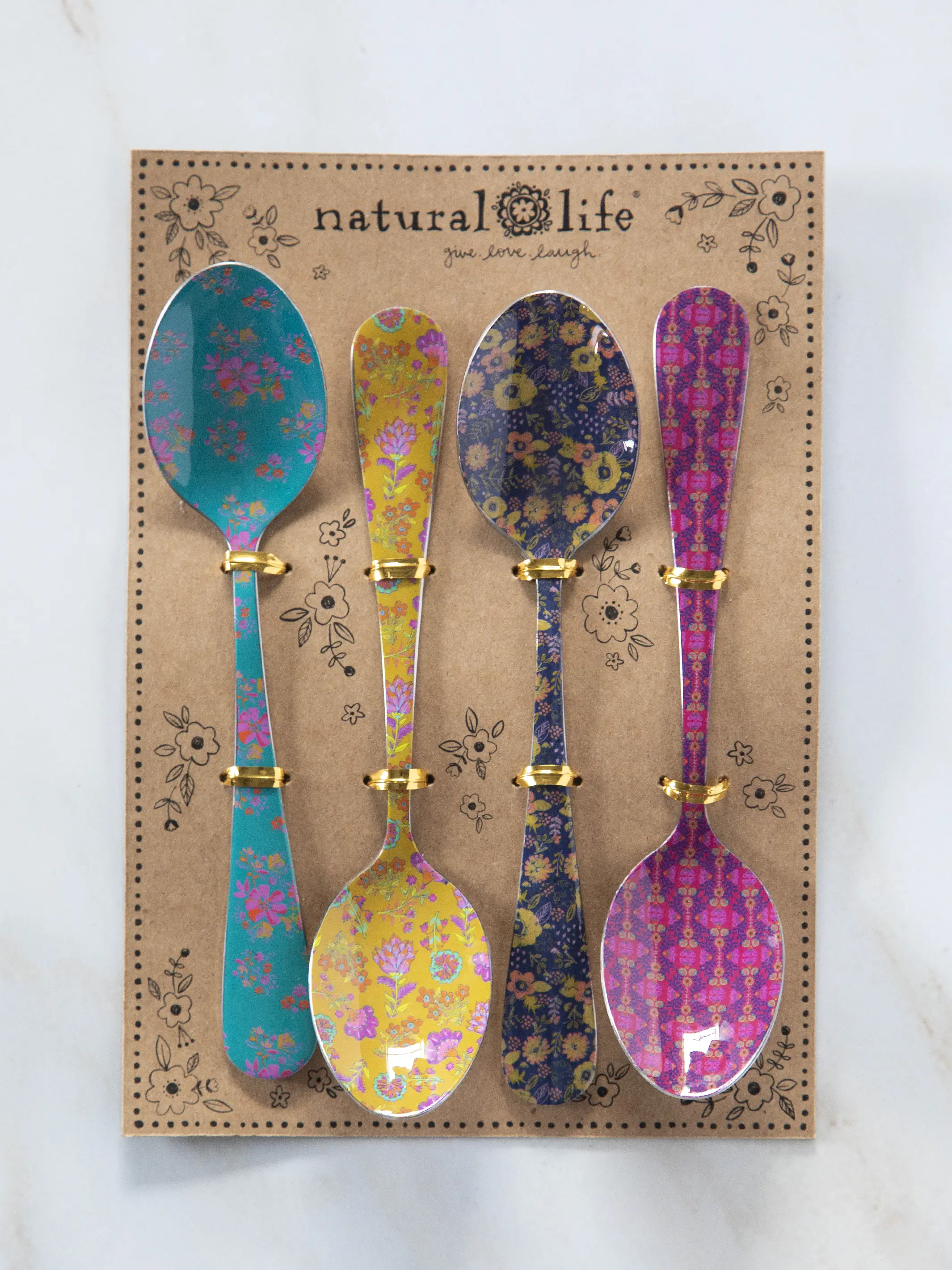Ditsy Teaspoons, Set of 4 - Multicolored - Image 2