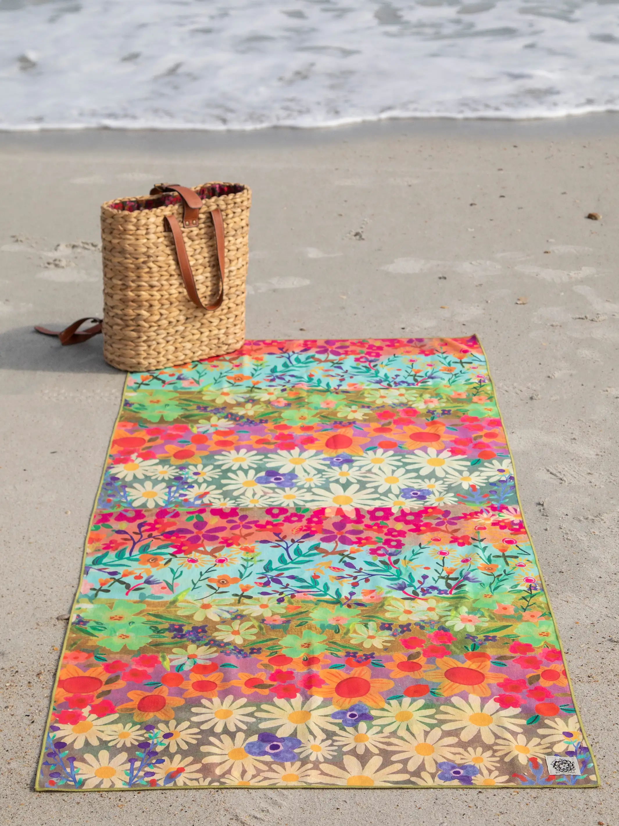 Double-Sided Microfiber Beach Towel - Happy Place - Image 5
