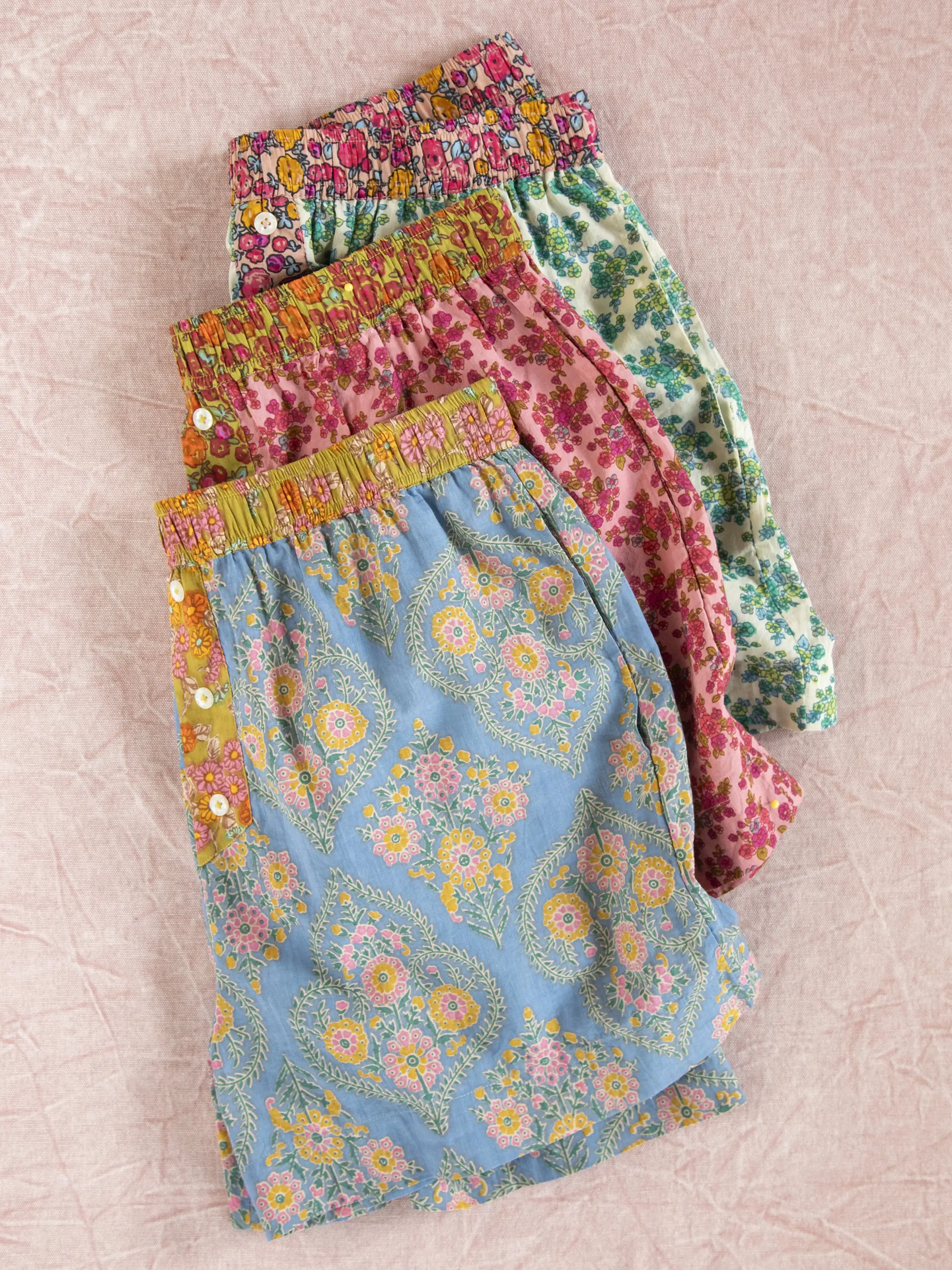 Dream On Cotton Boxer Shorts - Blue Willow Medallion - Image 6