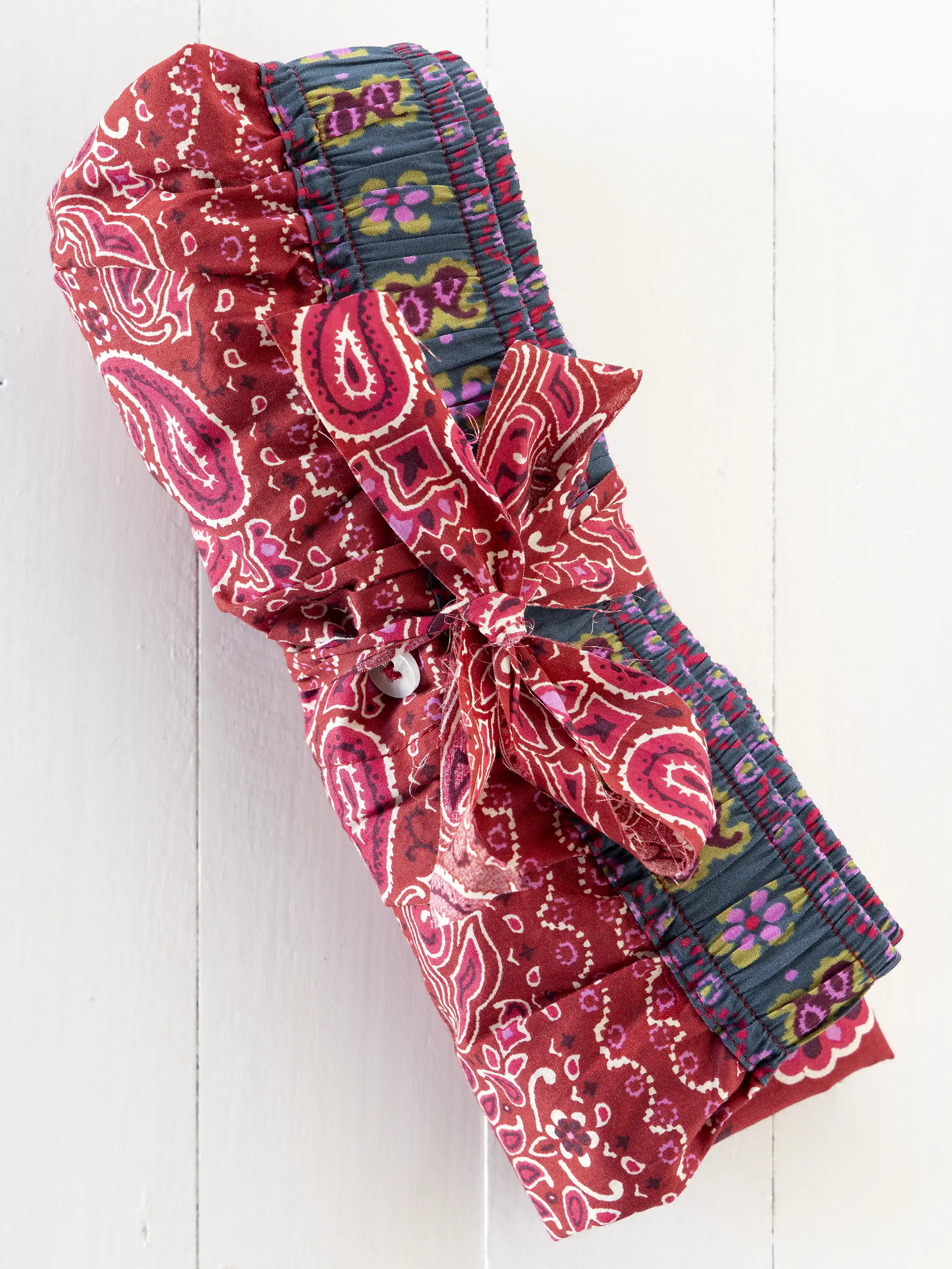 Dream On Cotton Boxer Shorts - Brimfield Bandana Ruby - Image 3