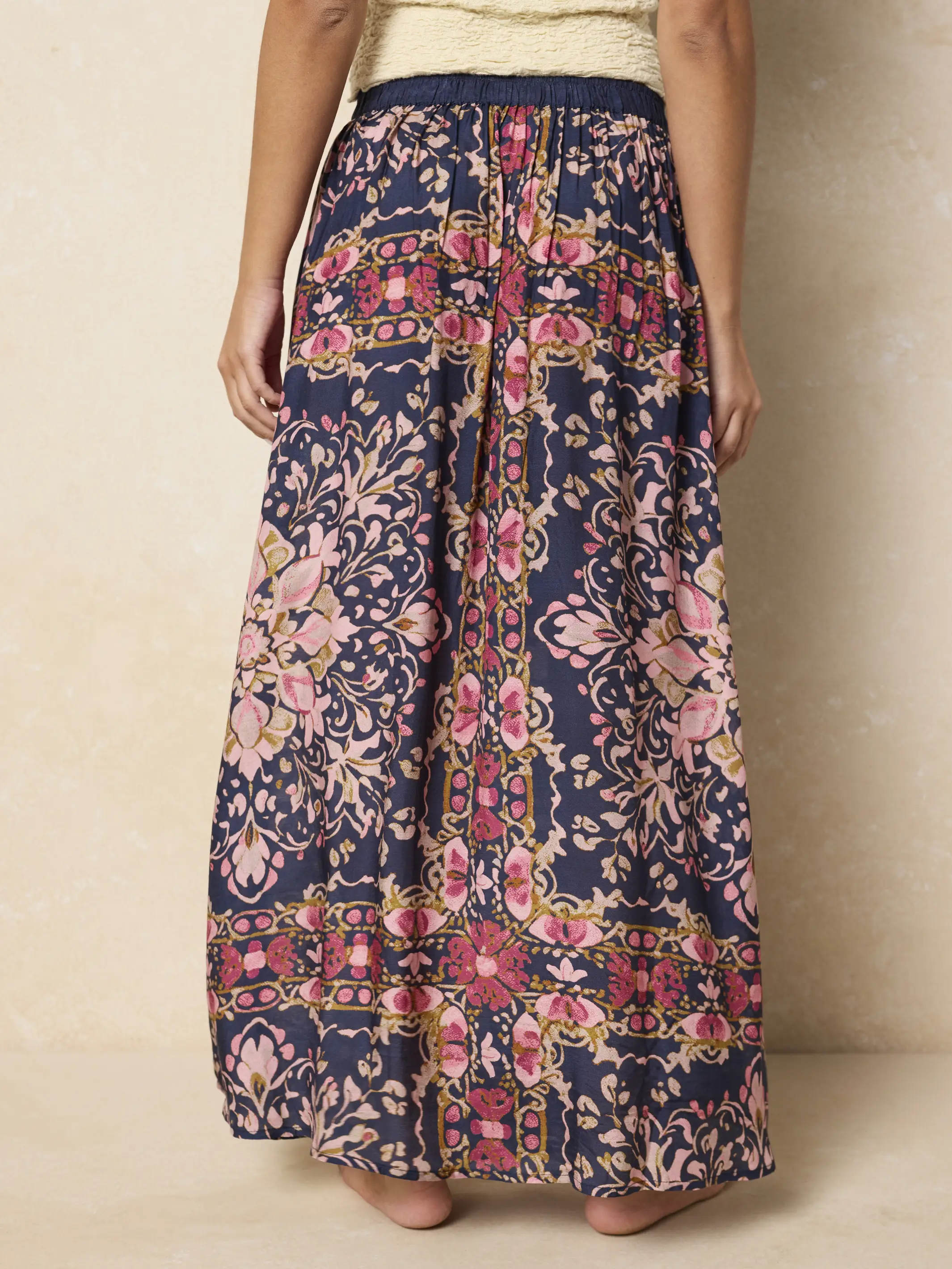 Elaina Maxi Skirt - Mandala Bandana Navy - Image 3