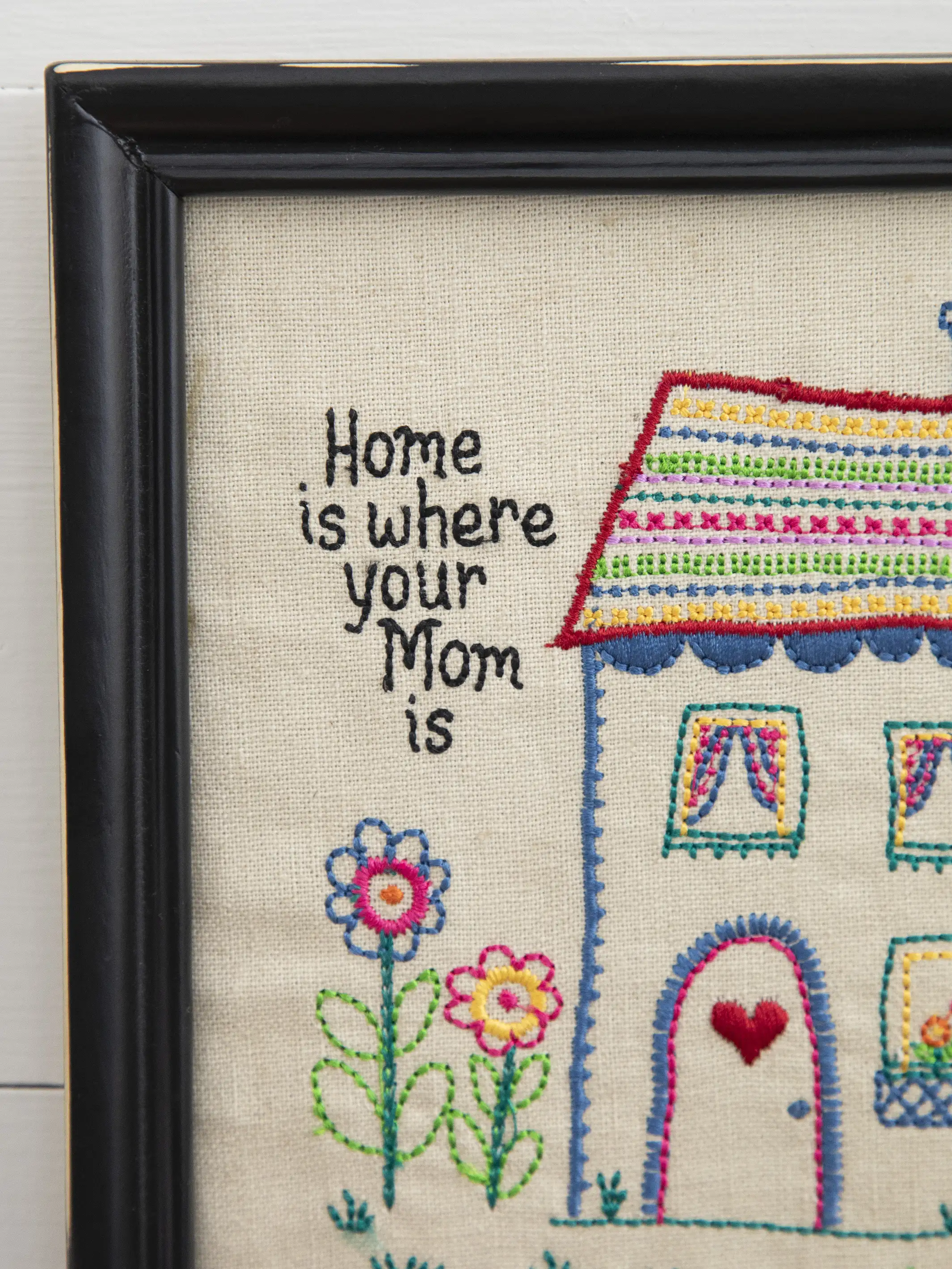 Embroidered Wall Plaque - Home Mom - Image 2