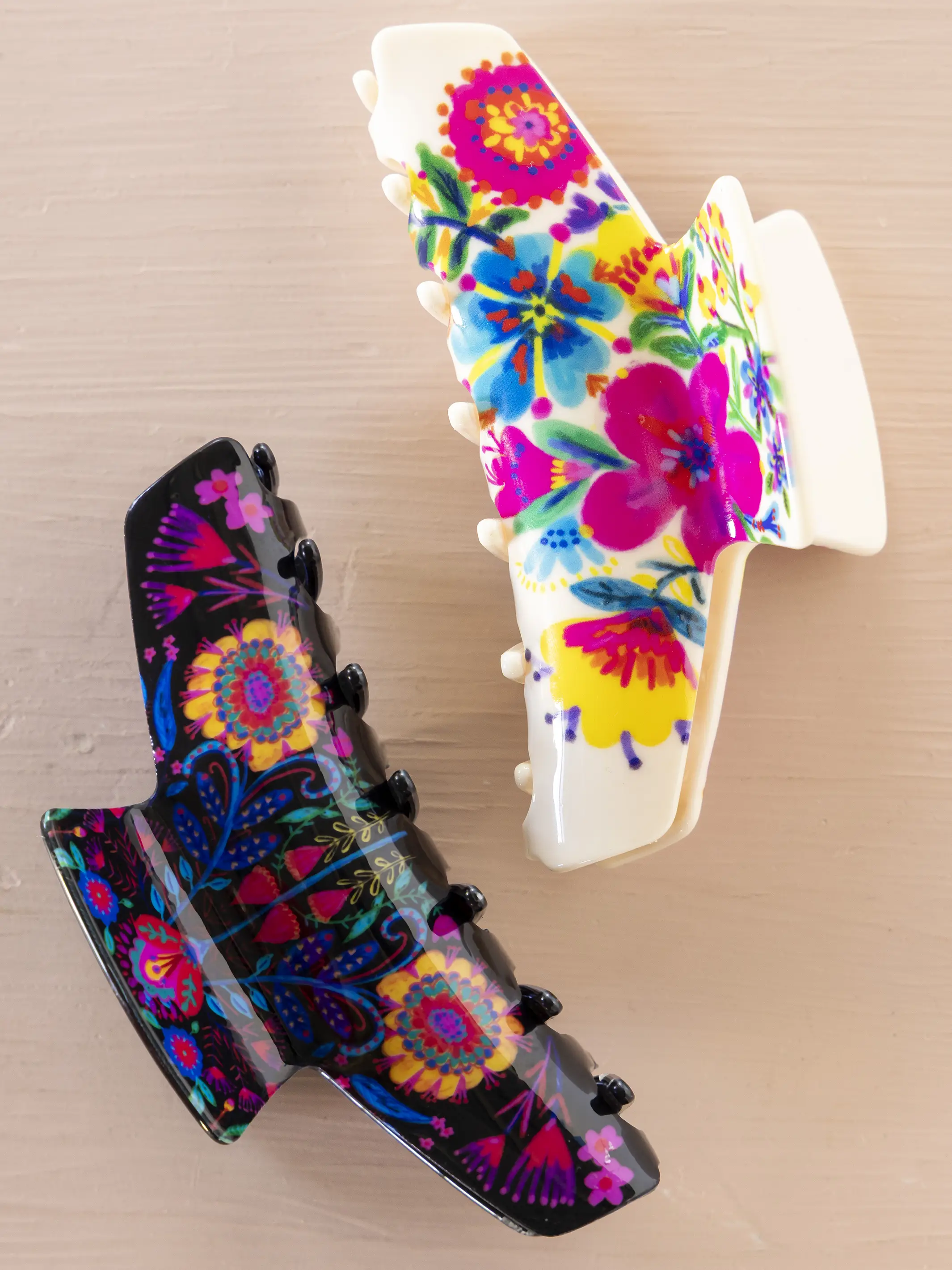 Everyday Hair Claw - Cream Floral - Image 3