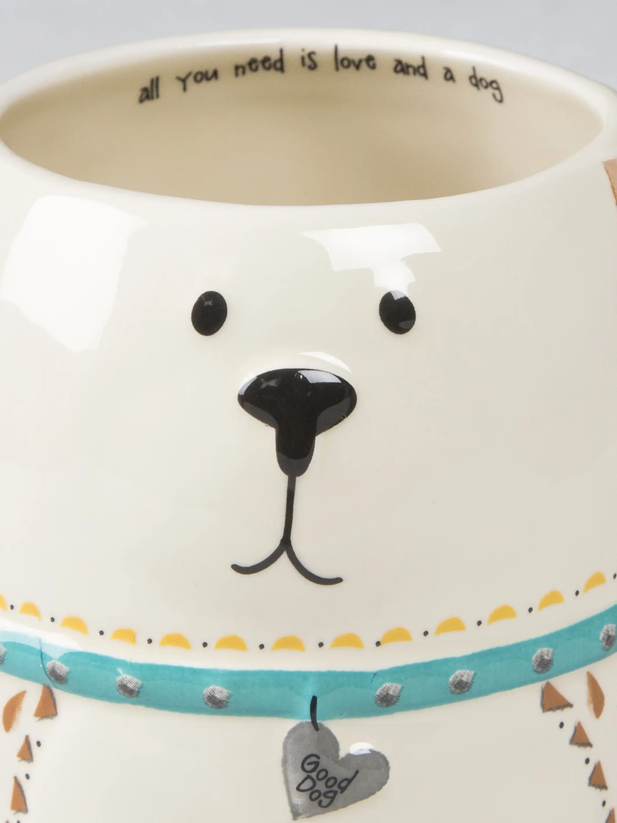 Folk Art Coffee Mug - Lucky The Dog - Image 2