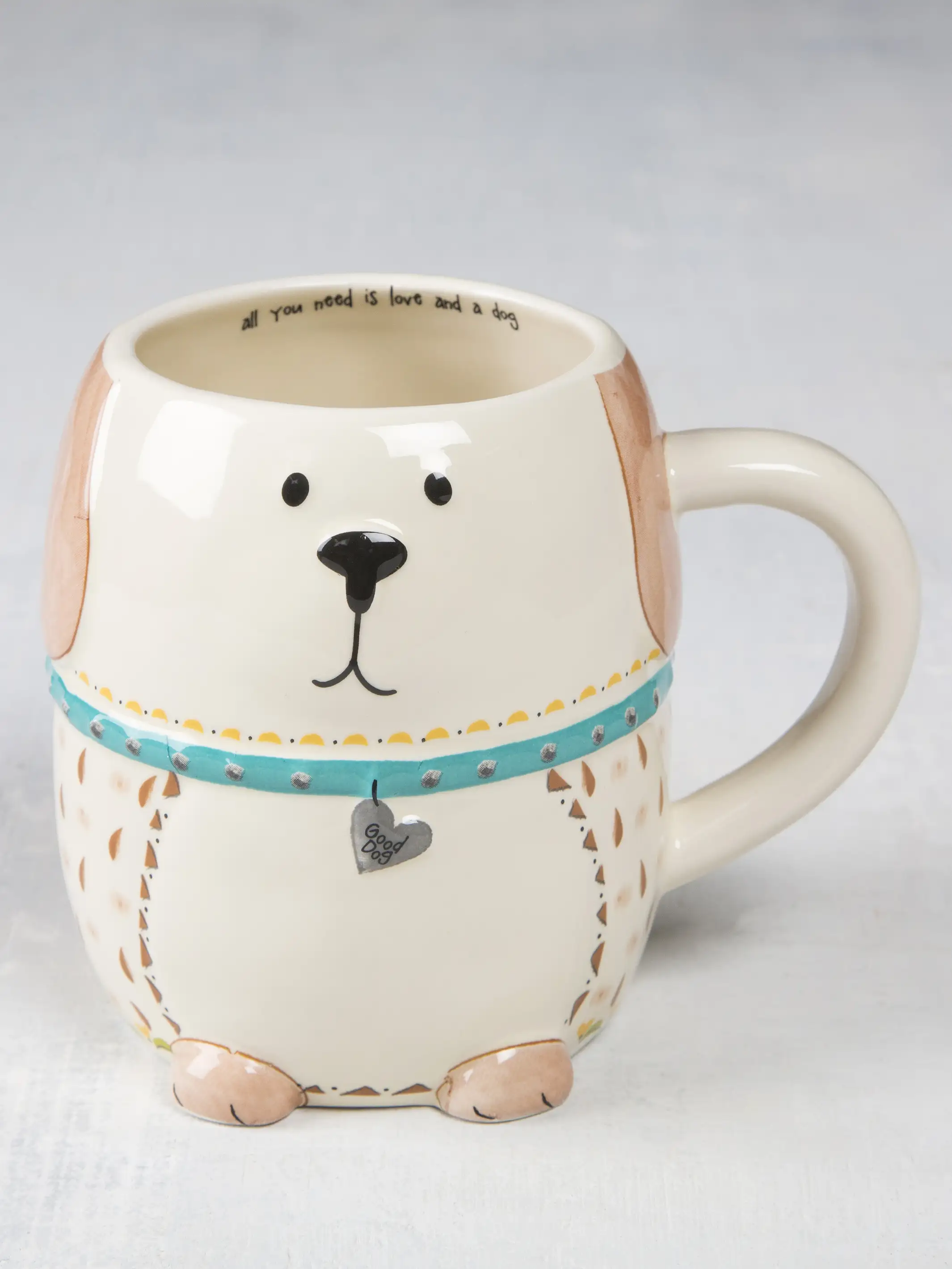 Folk Art Coffee Mug - Lucky The Dog - Image 3