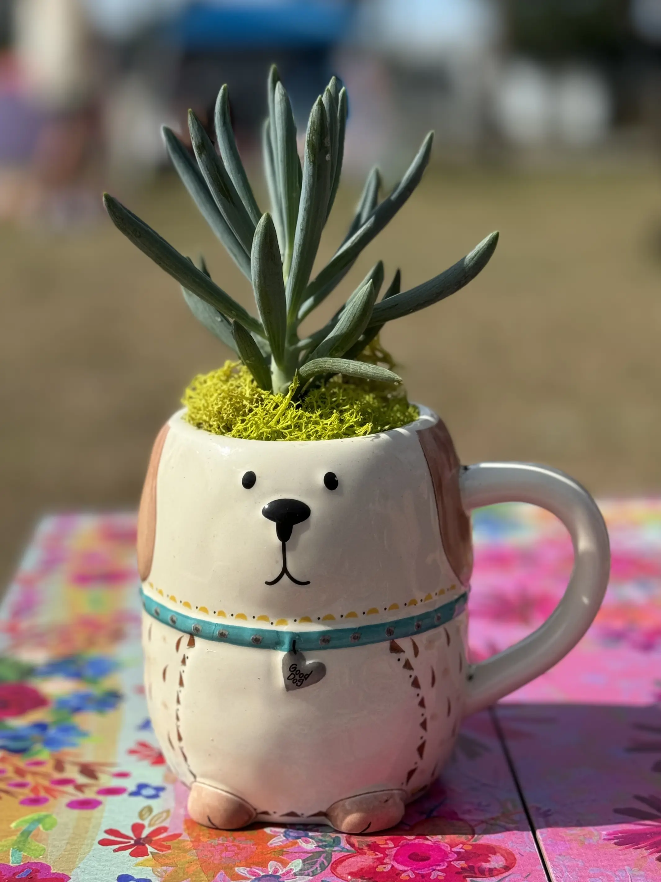 Folk Art Coffee Mug - Lucky The Dog - Image 4