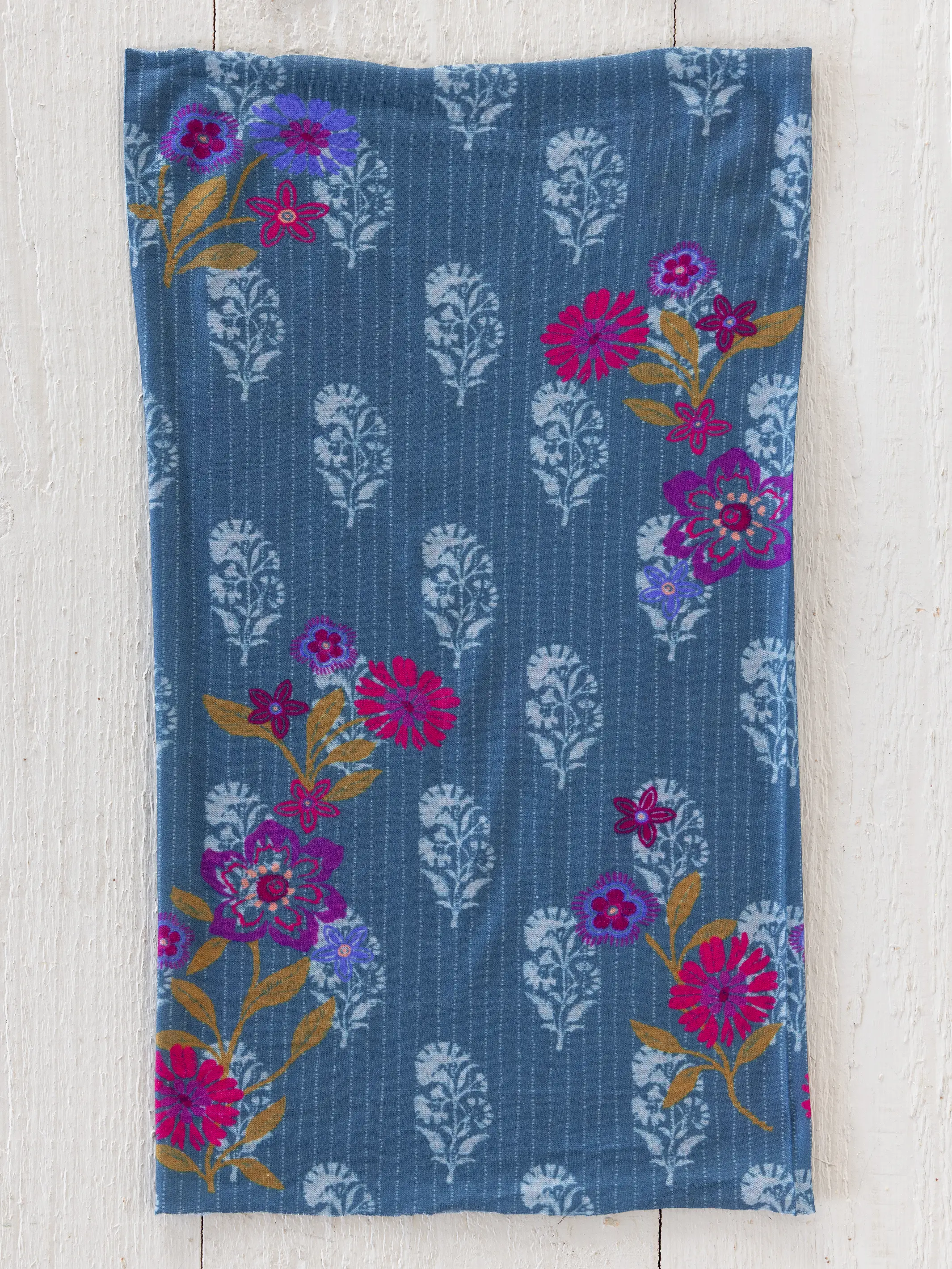 Full Boho Bandeau® Headband - Block Stamp Indigo - Image 2