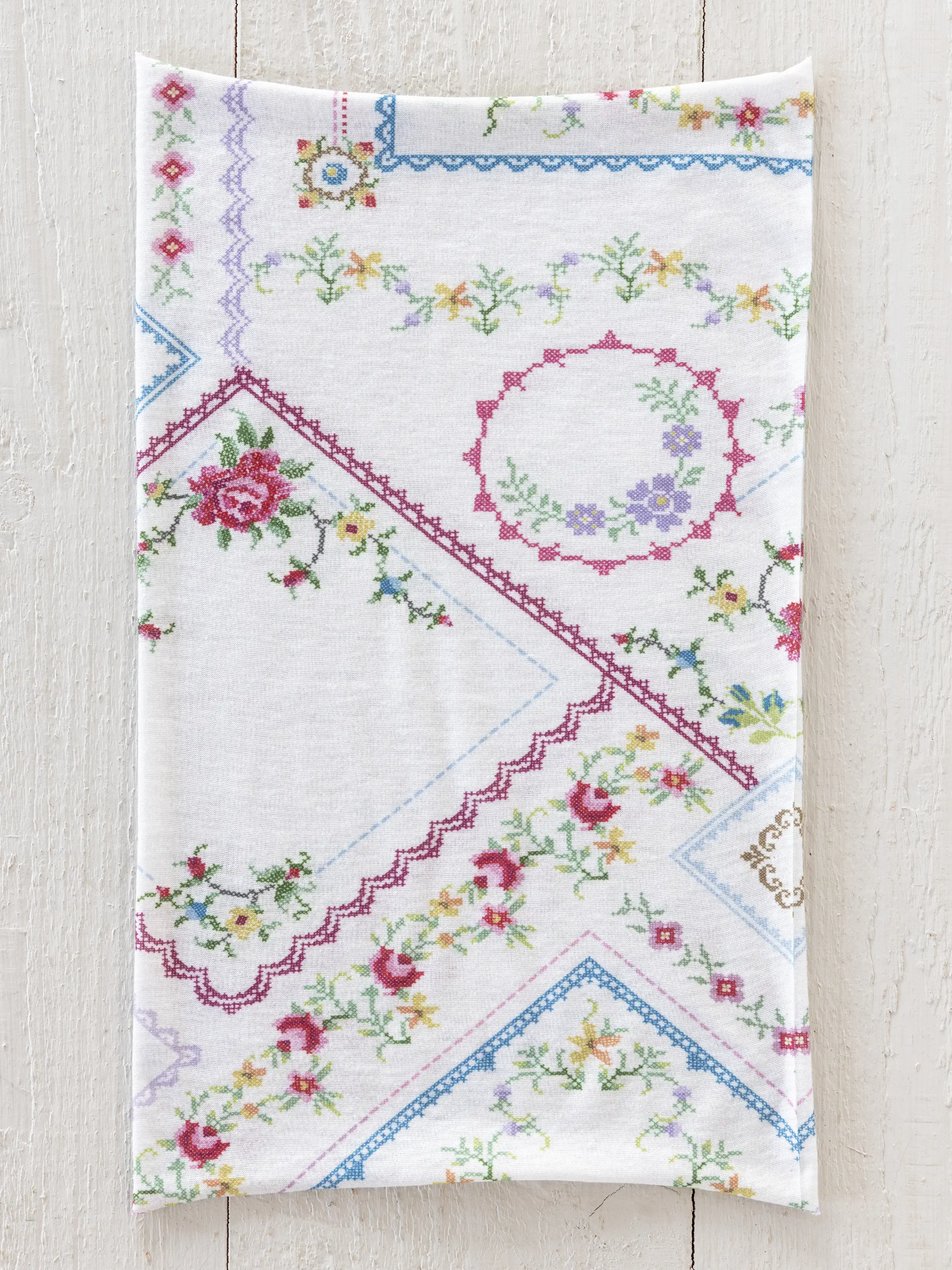 Full Boho Bandeau® Headband - Heirloom Cross Stitch Ivory - Image 2