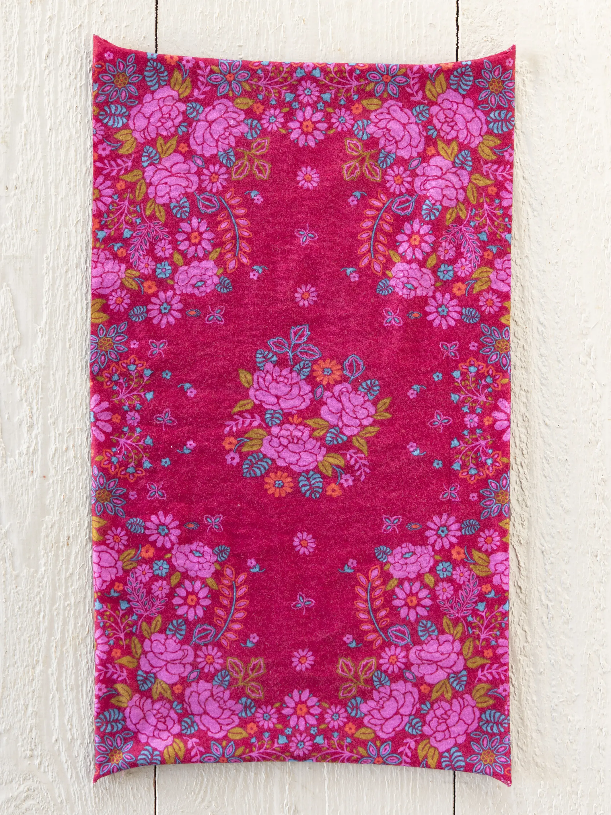 Full Boho Bandeau® Headband - Merlot Floral Bandana - Image 3