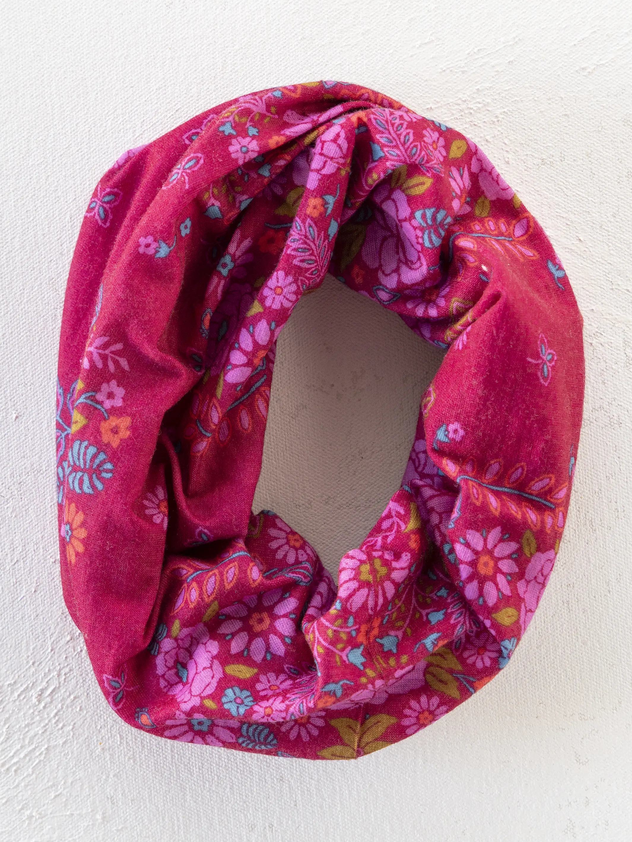 Full Boho Bandeau® Headband - Merlot Floral Bandana - Image 4