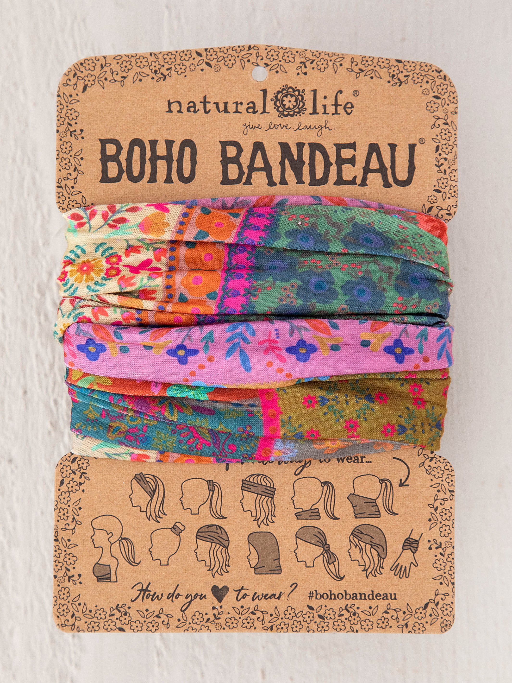 Full Boho Bandeau® Headband - Multi Patchwork - Image 2